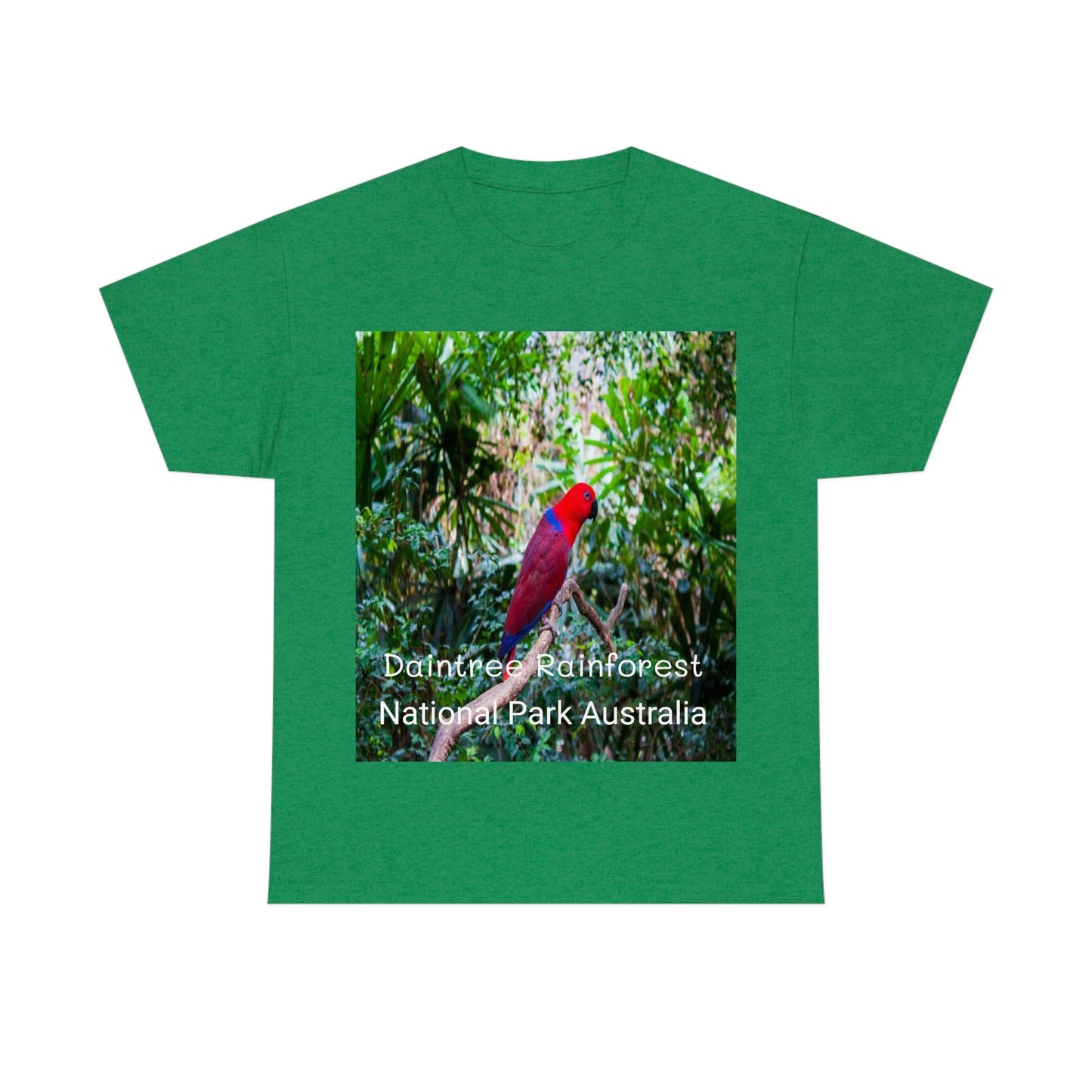 AU-PRINT UNISEX GILDAN 5000 - Heavy Cotton Tee - DAINTREE RAINFOREST National Park - Australia - Printed in AU by The Print Bar - Green Forest Home