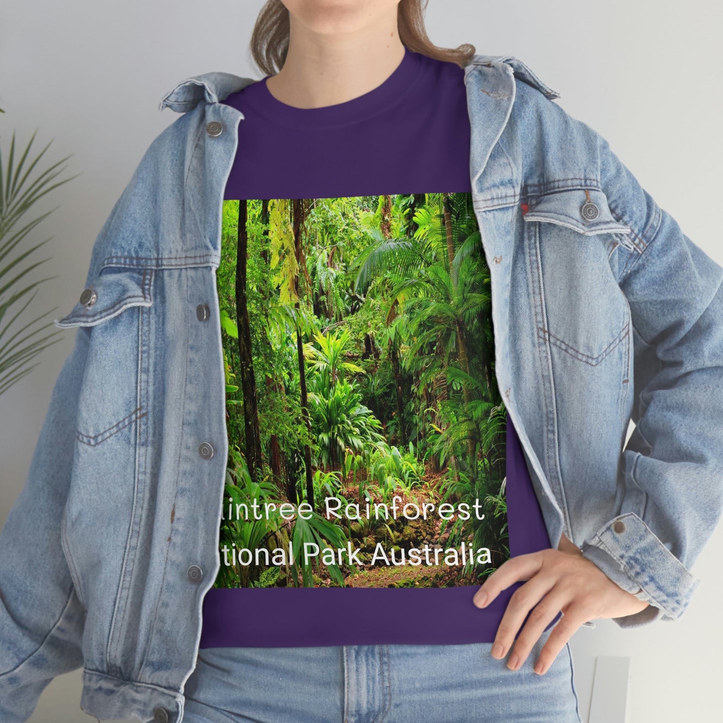 AU-PRINT UNISEX GILDAN 5000 - Heavy Cotton Tee - DAINTREE RAINFOREST National Park - Australia - Printed in AU by The Print Bar - Green Forest Home