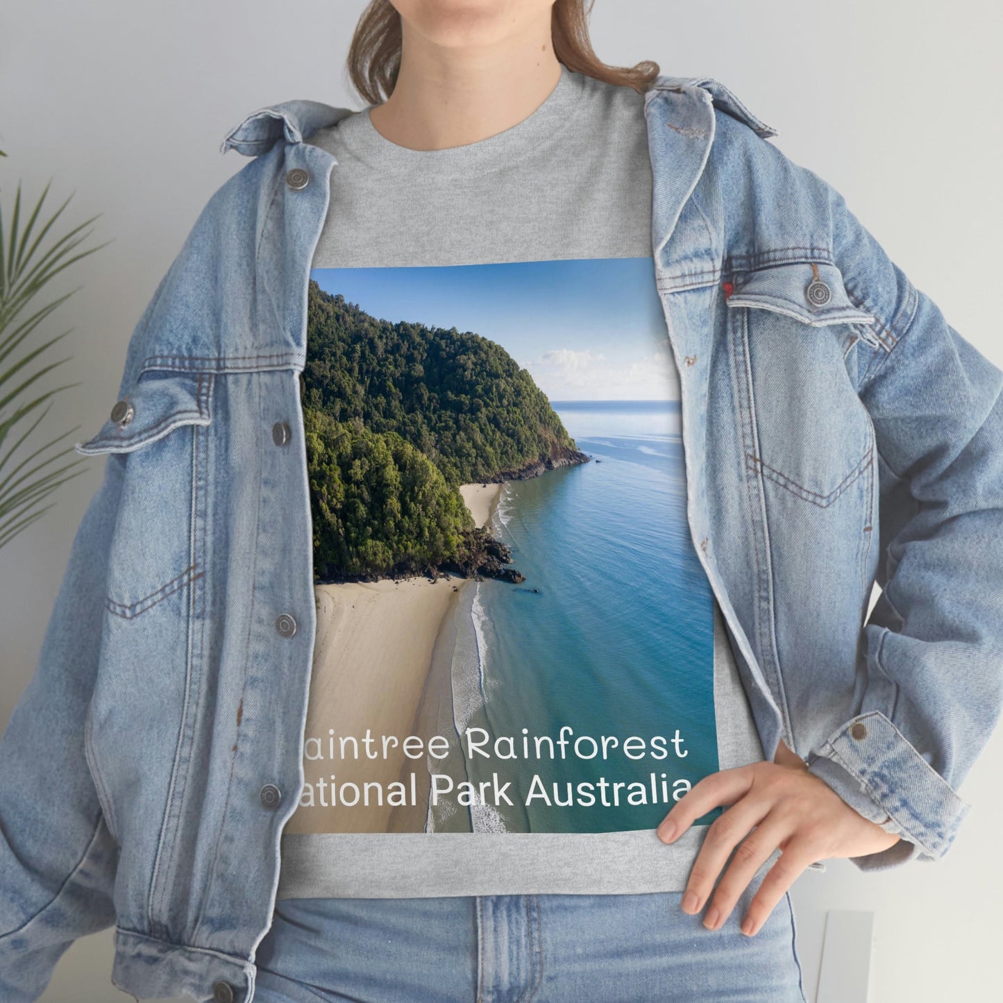 AU-PRINT UNISEX GILDAN 5000 - Heavy Cotton Tee - DAINTREE RAINFOREST National Park - Australia - Printed in AU by The Print Bar - Green Forest Home