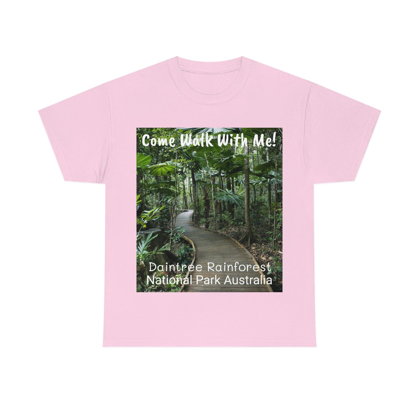 AU-PRINT UNISEX GILDAN 5000 - Heavy Cotton Tee - DAINTREE RAINFOREST National Park - Australia - Printed in AU by The Print Bar - Green Forest Home