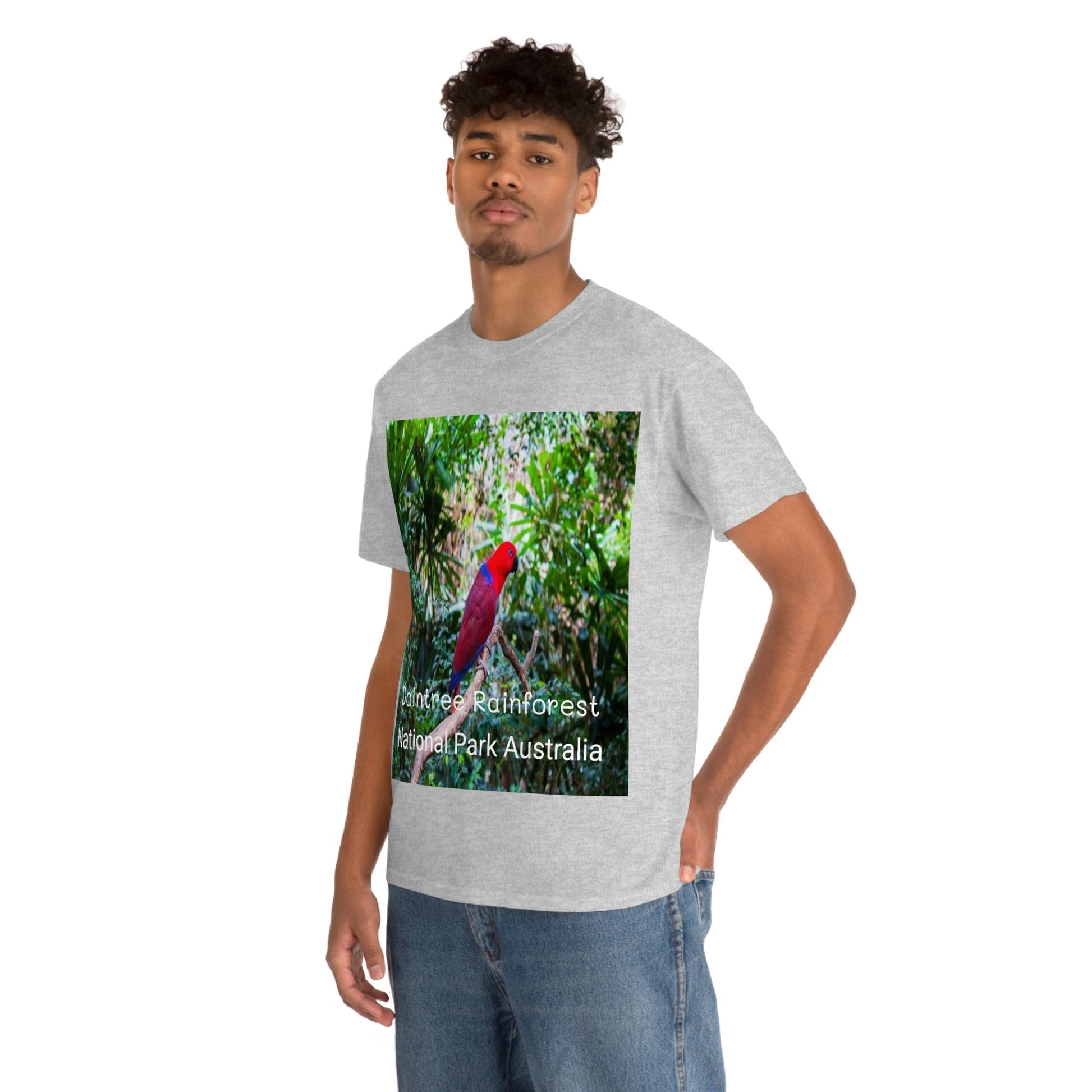 AU-PRINT UNISEX GILDAN 5000 - Heavy Cotton Tee - DAINTREE RAINFOREST National Park - Australia - Printed in AU by The Print Bar - Green Forest Home