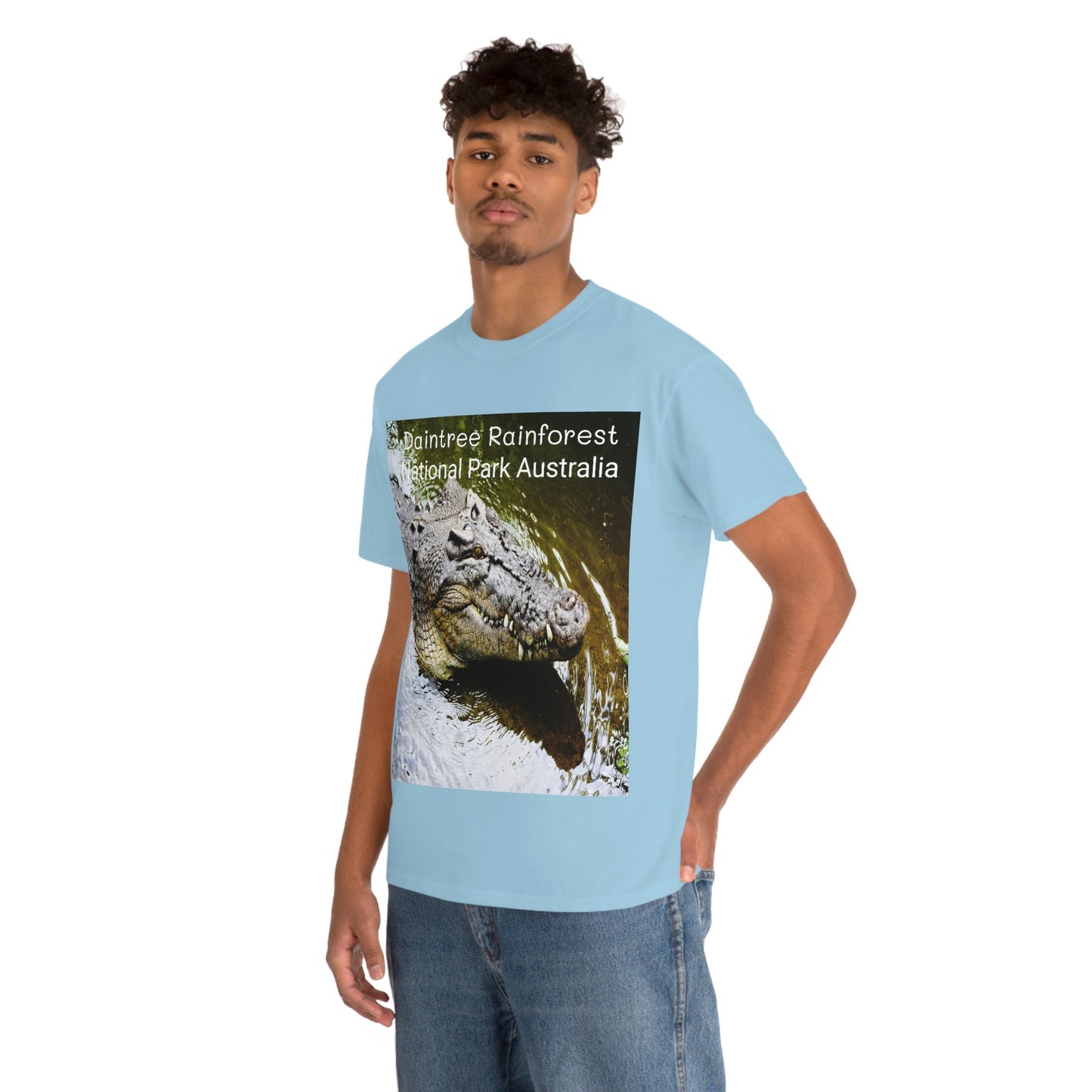 AU-PRINT UNISEX GILDAN 5000 - Heavy Cotton Tee - DAINTREE RAINFOREST National-Park - Australia - Printed in AU by The Print Bar - Green Forest Home