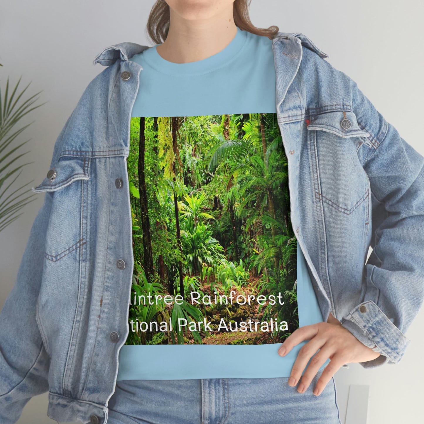 AU-PRINT UNISEX GILDAN 5000 - Heavy Cotton Tee - DAINTREE RAINFOREST National-Park - Australia - Printed in AU by The Print Bar - Green Forest Home