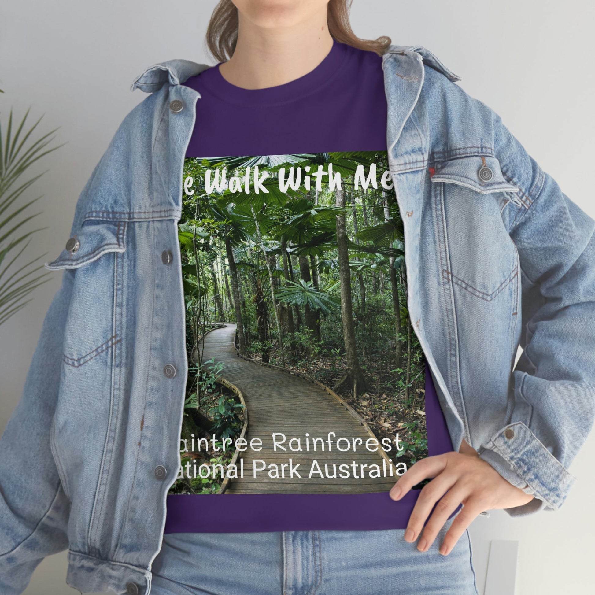 AU-PRINT UNISEX GILDAN 5000 - Heavy Cotton Tee - DAINTREE RAINFOREST National Park - Australia - Printed in AU by The Print Bar - Green Forest Home