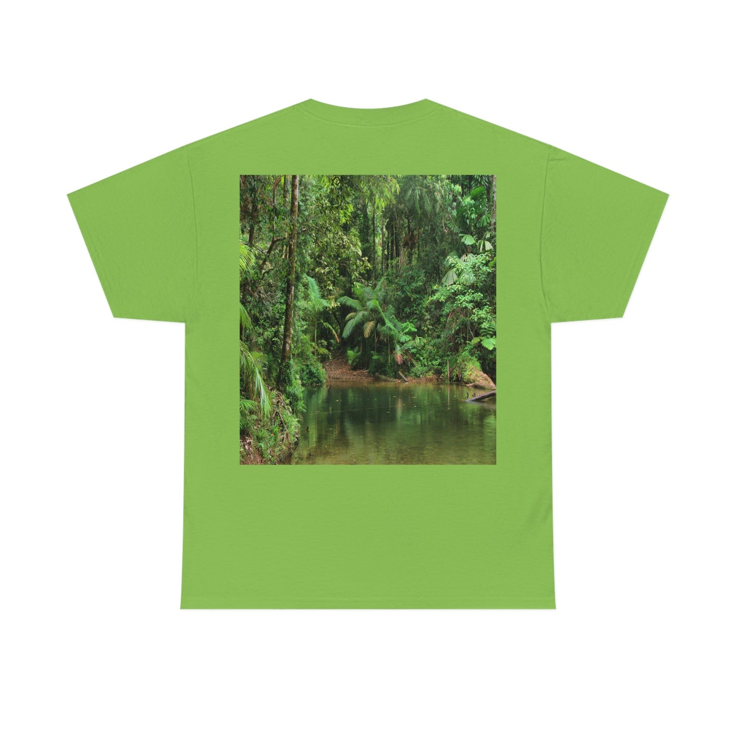 AU-PRINT UNISEX GILDAN 5000 - Heavy Cotton Tee - DAINTREE RAINFOREST National-Park - Australia - Printed in AU by The Print Bar - Green Forest Home