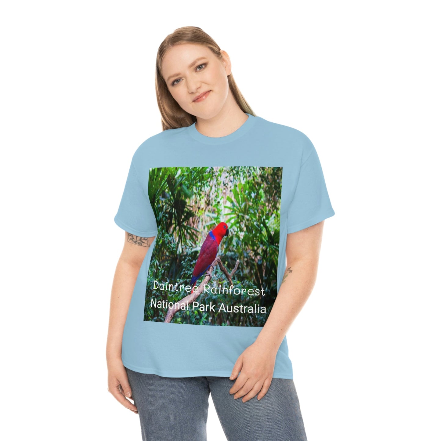 AU-PRINT UNISEX GILDAN 5000 - Heavy Cotton Tee - DAINTREE RAINFOREST National Park - Australia - Printed in AU by The Print Bar - Green Forest Home