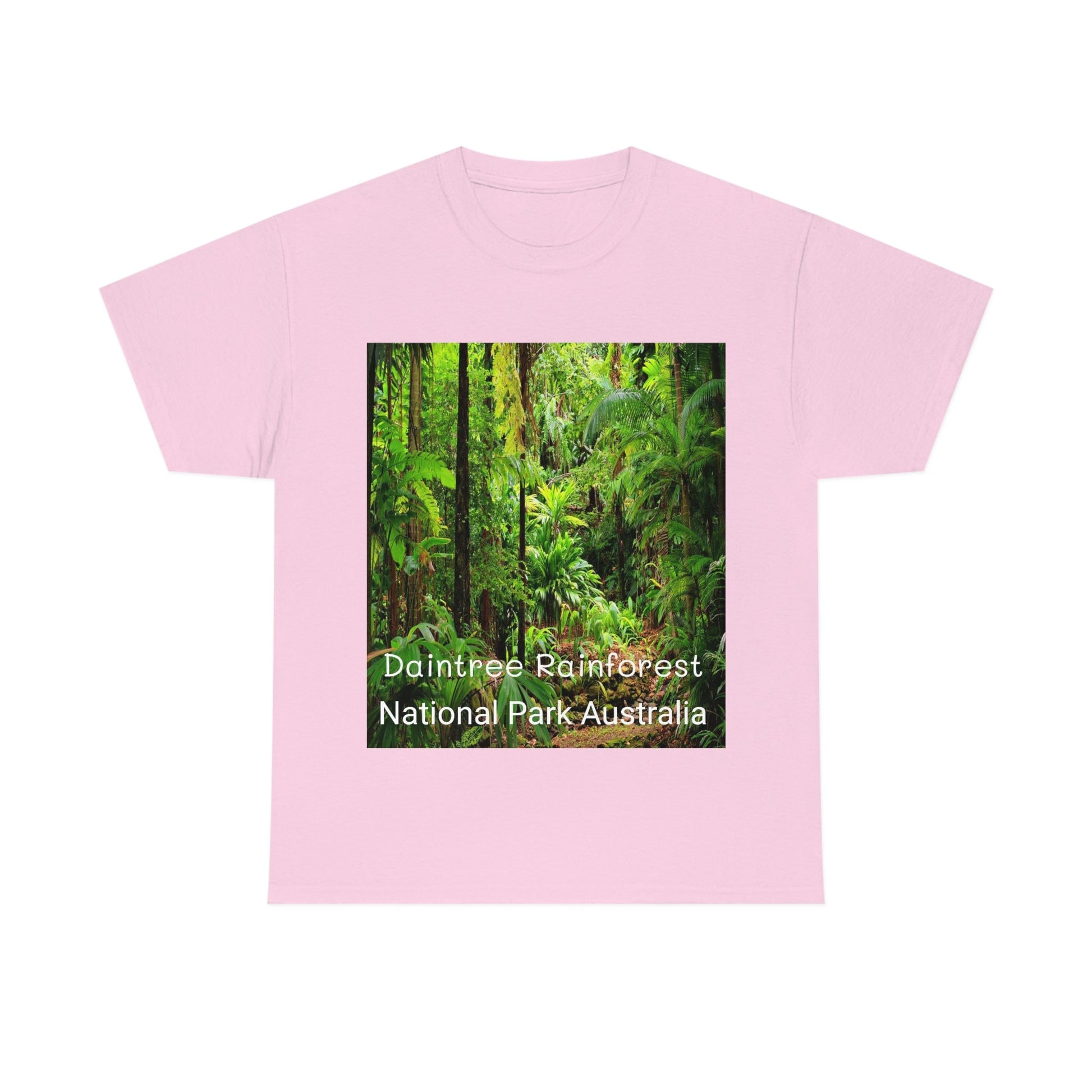 AU-PRINT UNISEX GILDAN 5000 - Heavy Cotton Tee - DAINTREE RAINFOREST National-Park - Australia - Printed in AU by The Print Bar - Green Forest Home