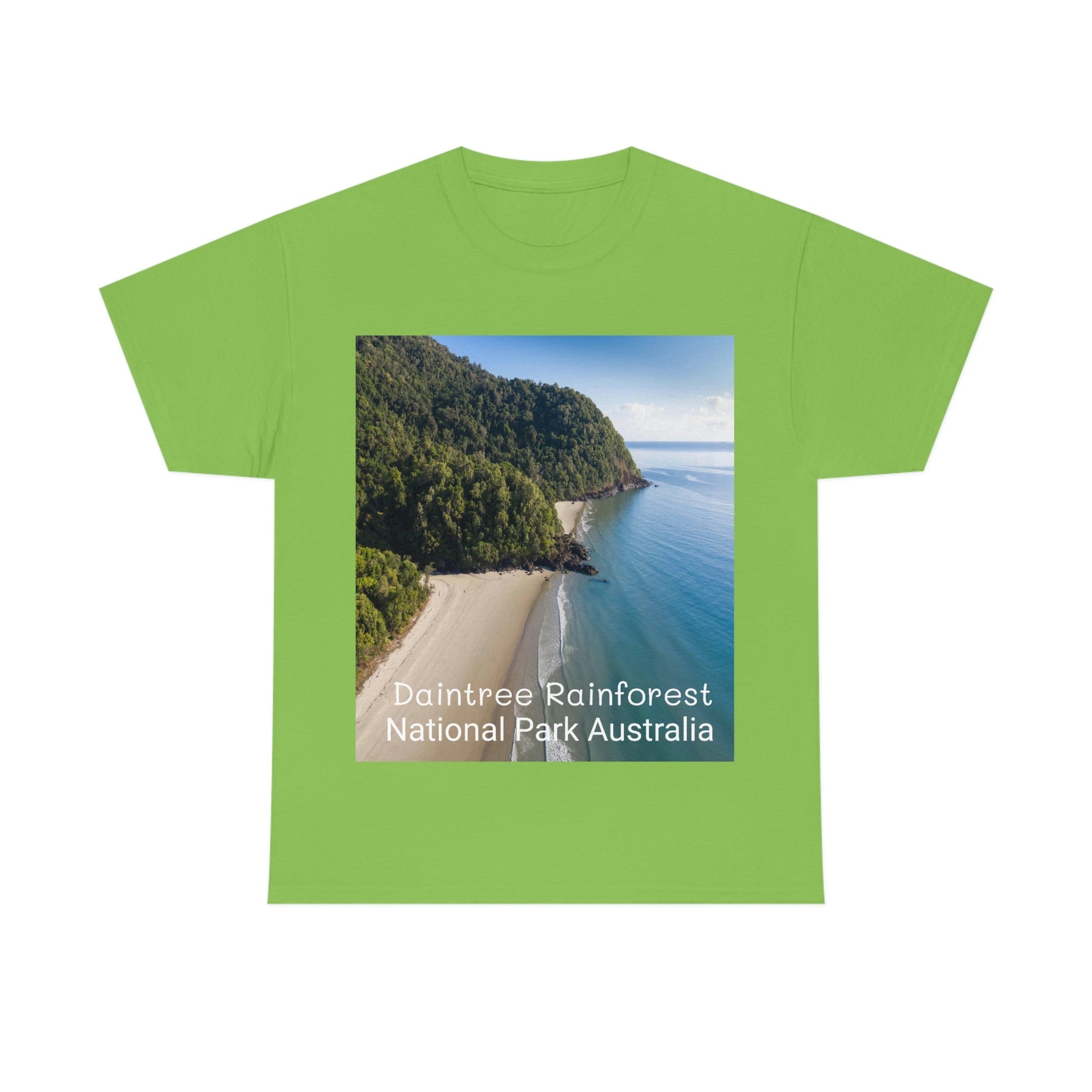 AU-PRINT UNISEX GILDAN 5000 - Heavy Cotton Tee - DAINTREE RAINFOREST National Park - Australia - Printed in AU by The Print Bar - Green Forest Home