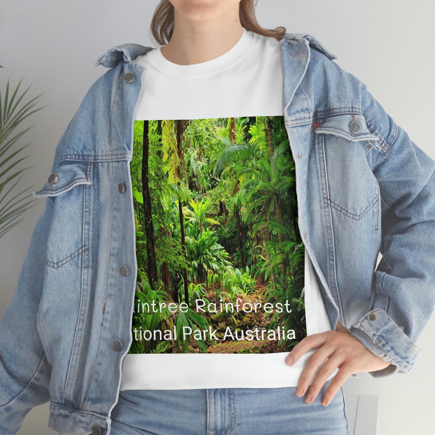 AU-PRINT UNISEX GILDAN 5000 - Heavy Cotton Tee - DAINTREE RAINFOREST National Park - Australia - Printed in AU by The Print Bar - Green Forest Home