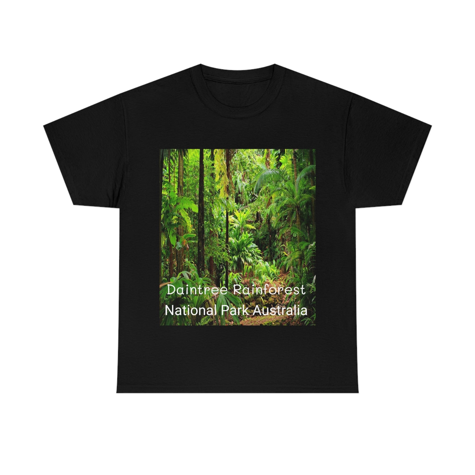 AU-PRINT UNISEX GILDAN 5000 - Heavy Cotton Tee - DAINTREE RAINFOREST National Park - Australia - Printed in AU by The Print Bar - Green Forest Home