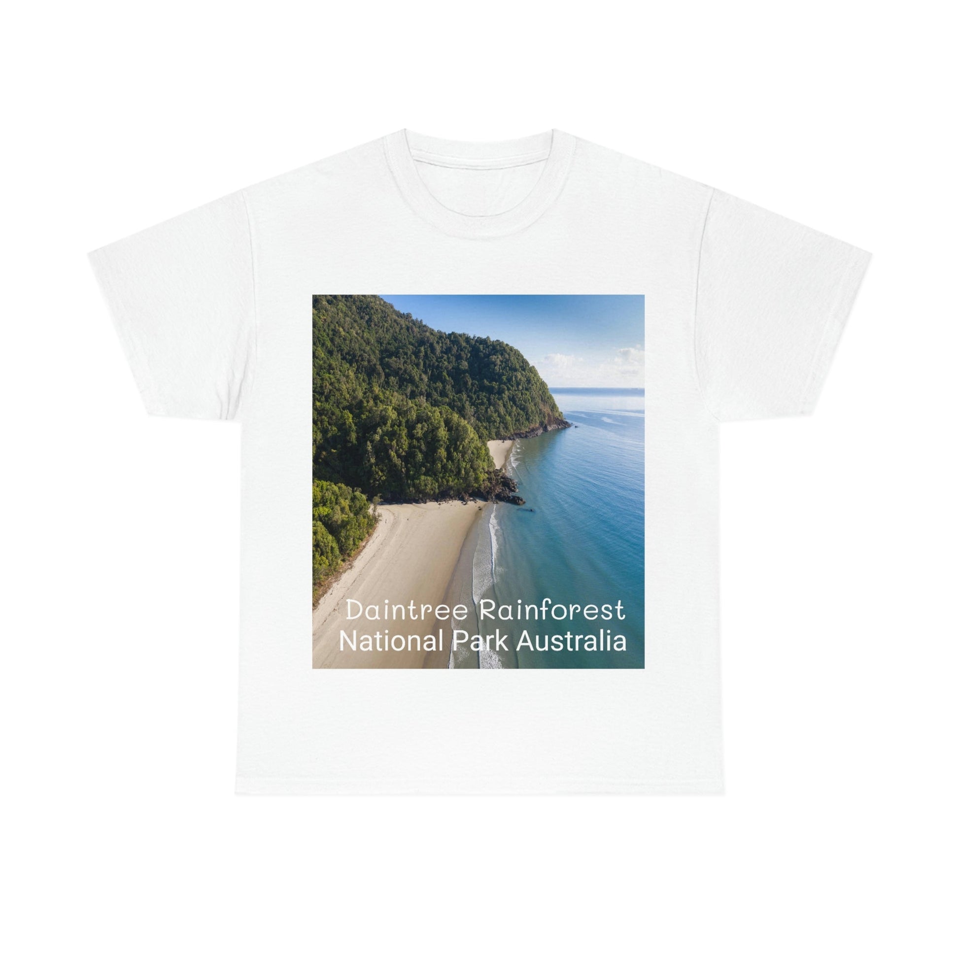 AU-PRINT UNISEX GILDAN 5000 - Heavy Cotton Tee - DAINTREE RAINFOREST National Park - Australia - Printed in AU by The Print Bar - Green Forest Home