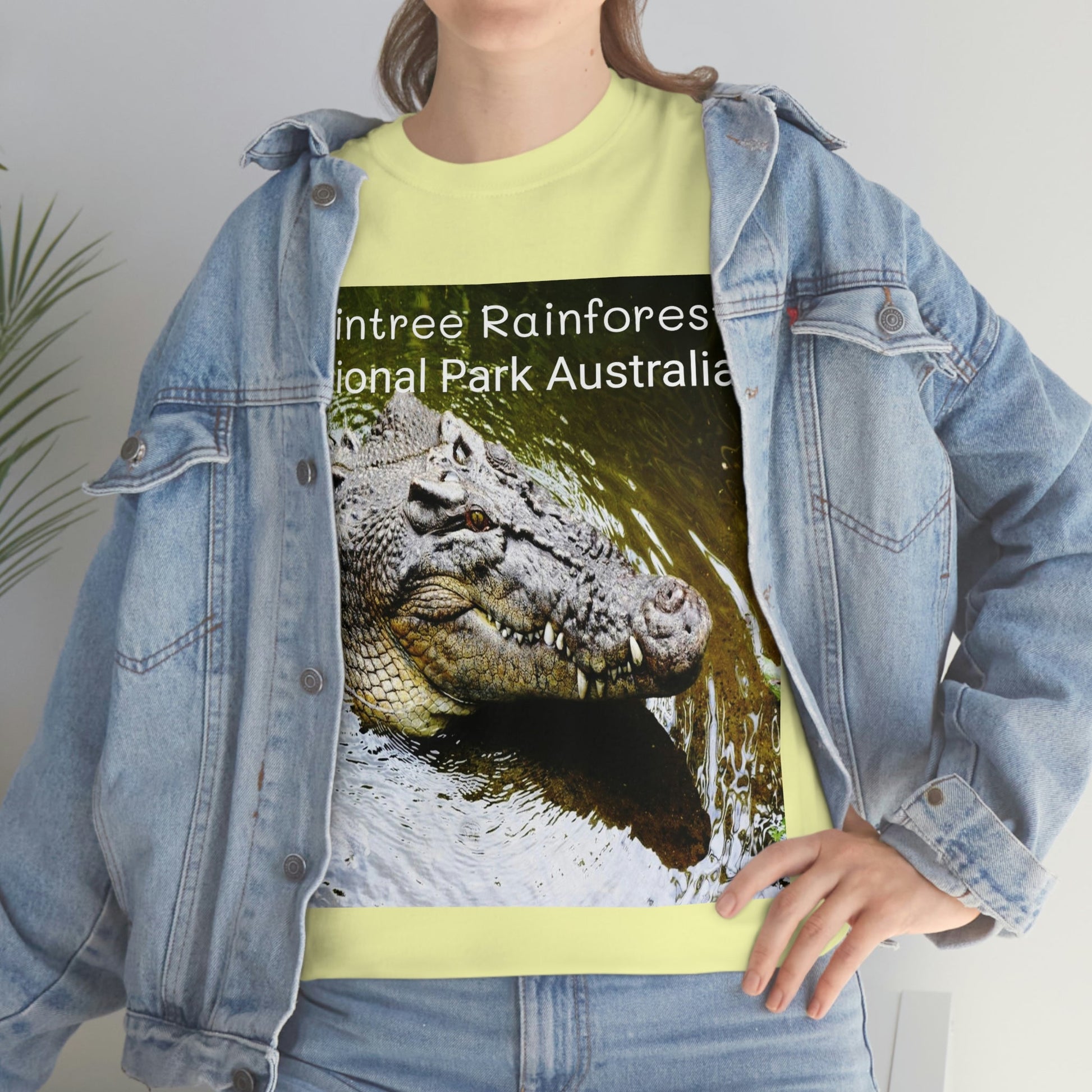 AU-PRINT UNISEX GILDAN 5000 - Heavy Cotton Tee - DAINTREE RAINFOREST National-Park - Australia - Printed in AU by The Print Bar - Green Forest Home