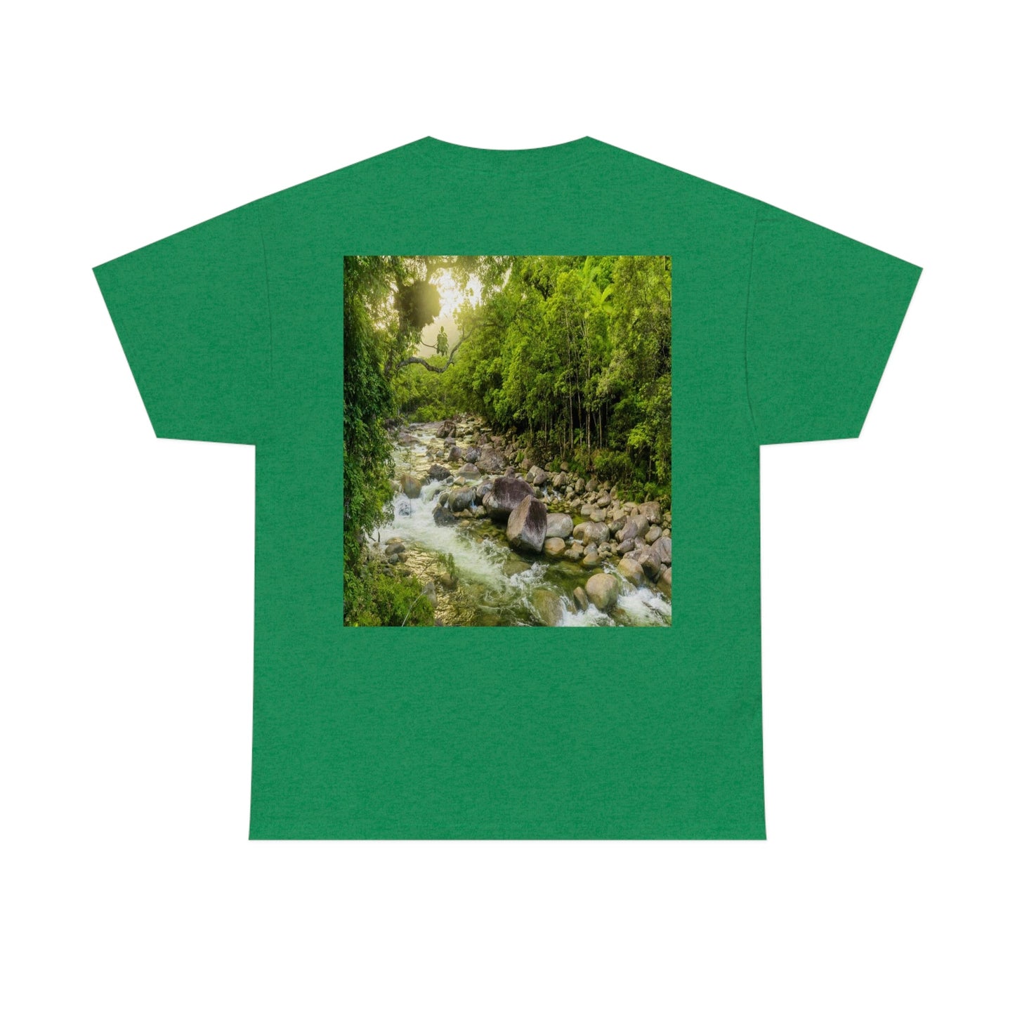 AU-PRINT UNISEX GILDAN 5000 - Heavy Cotton Tee - DAINTREE RAINFOREST National Park - Australia - Printed in AU by The Print Bar - Green Forest Home