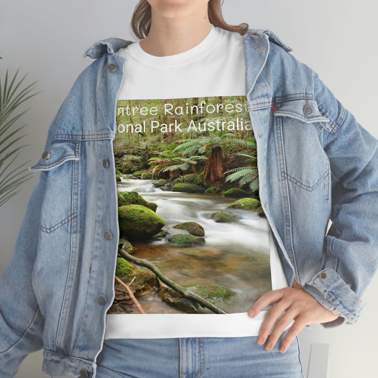 AU-PRINT UNISEX GILDAN 5000 - Heavy Cotton Tee - DAINTREE RAINFOREST National Park - Australia - Printed in AU by The Print Bar - Green Forest Home