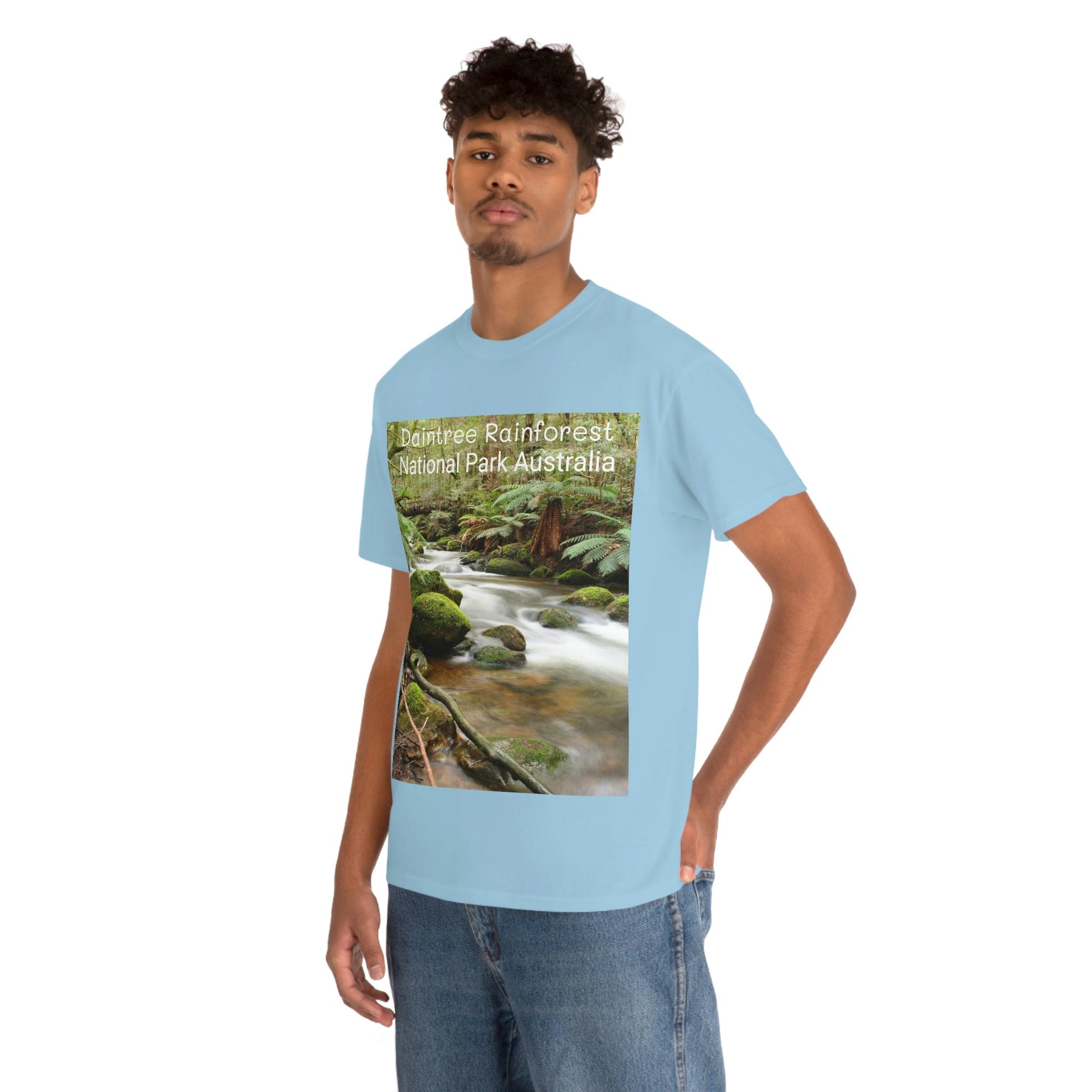 AU-PRINT UNISEX GILDAN 5000 - Heavy Cotton Tee - DAINTREE RAINFOREST National Park - Australia - Printed in AU by The Print Bar - Green Forest Home