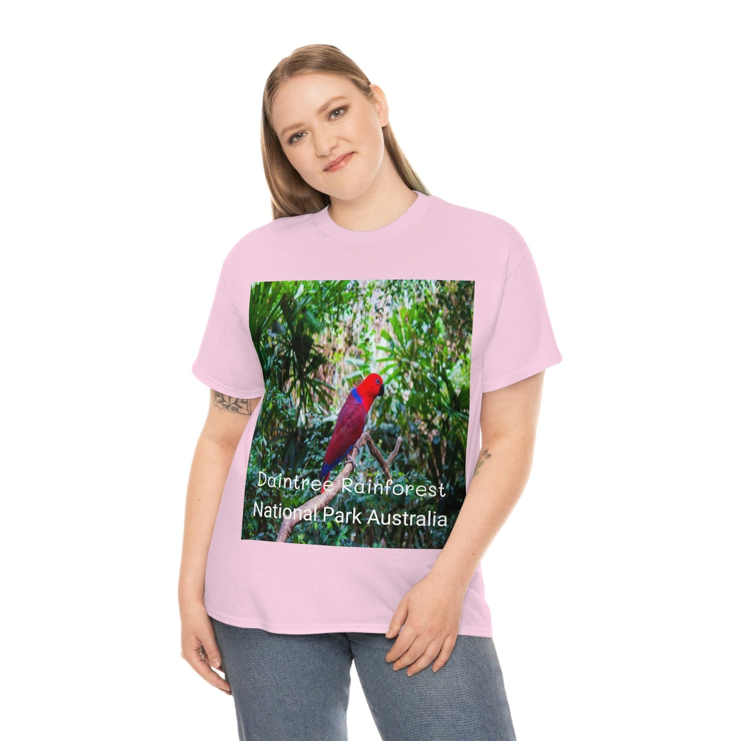 AU-PRINT UNISEX GILDAN 5000 - Heavy Cotton Tee - DAINTREE RAINFOREST National Park - Australia - Printed in AU by The Print Bar - Green Forest Home