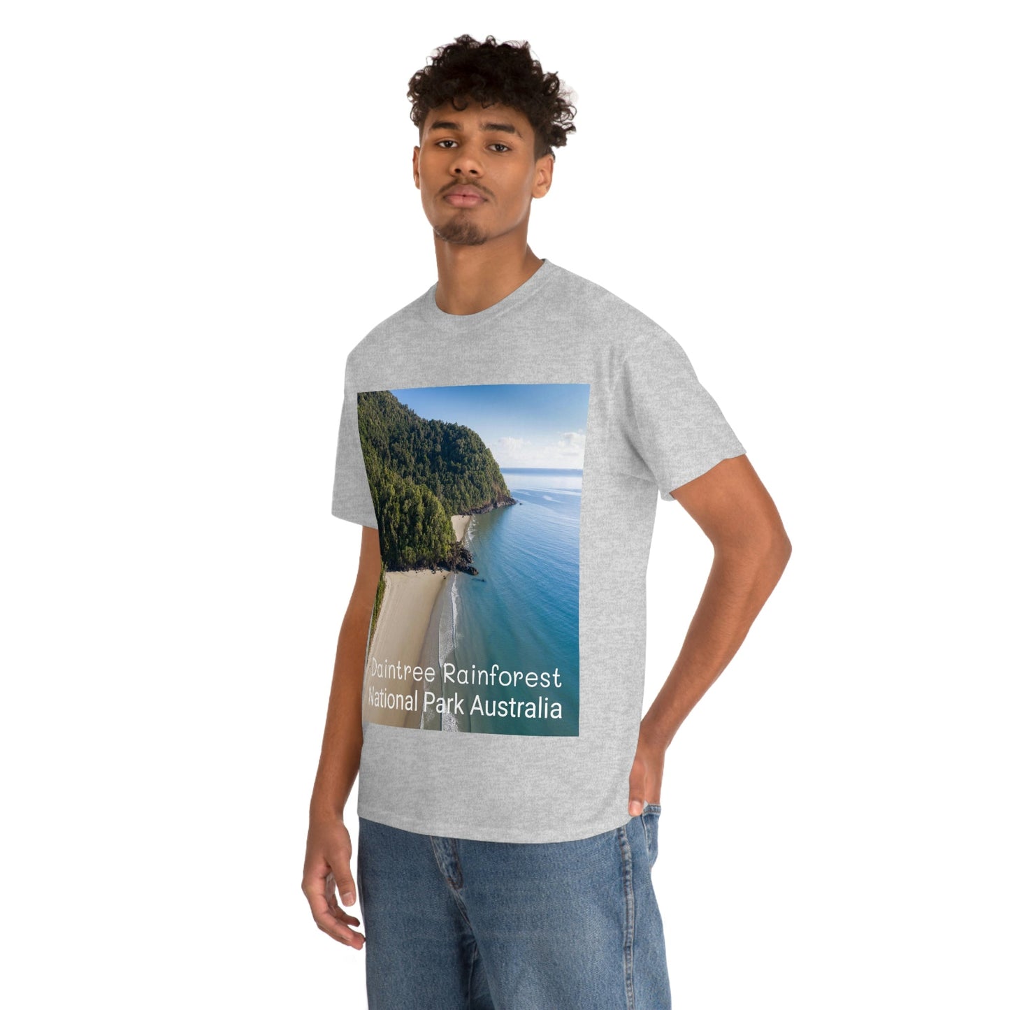 AU-PRINT UNISEX GILDAN 5000 - Heavy Cotton Tee - DAINTREE RAINFOREST National Park - Australia - Printed in AU by The Print Bar - Green Forest Home