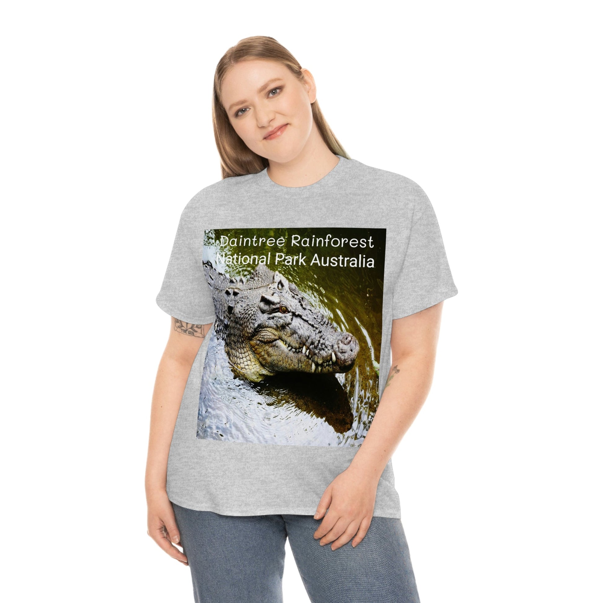 AU-PRINT UNISEX GILDAN 5000 - Heavy Cotton Tee - DAINTREE RAINFOREST National-Park - Australia - Printed in AU by The Print Bar - Green Forest Home