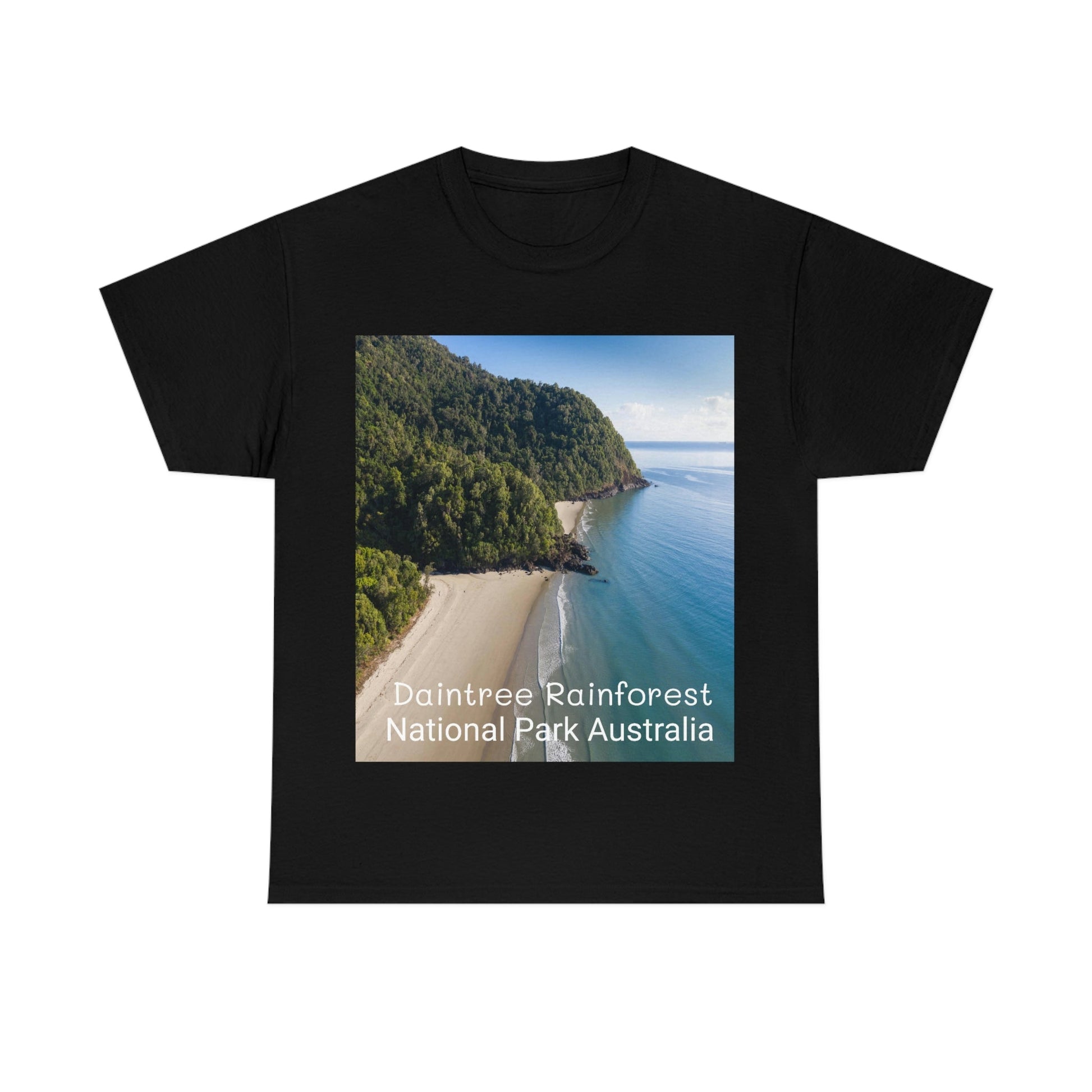 AU-PRINT UNISEX GILDAN 5000 - Heavy Cotton Tee - DAINTREE RAINFOREST National Park - Australia - Printed in AU by The Print Bar - Green Forest Home