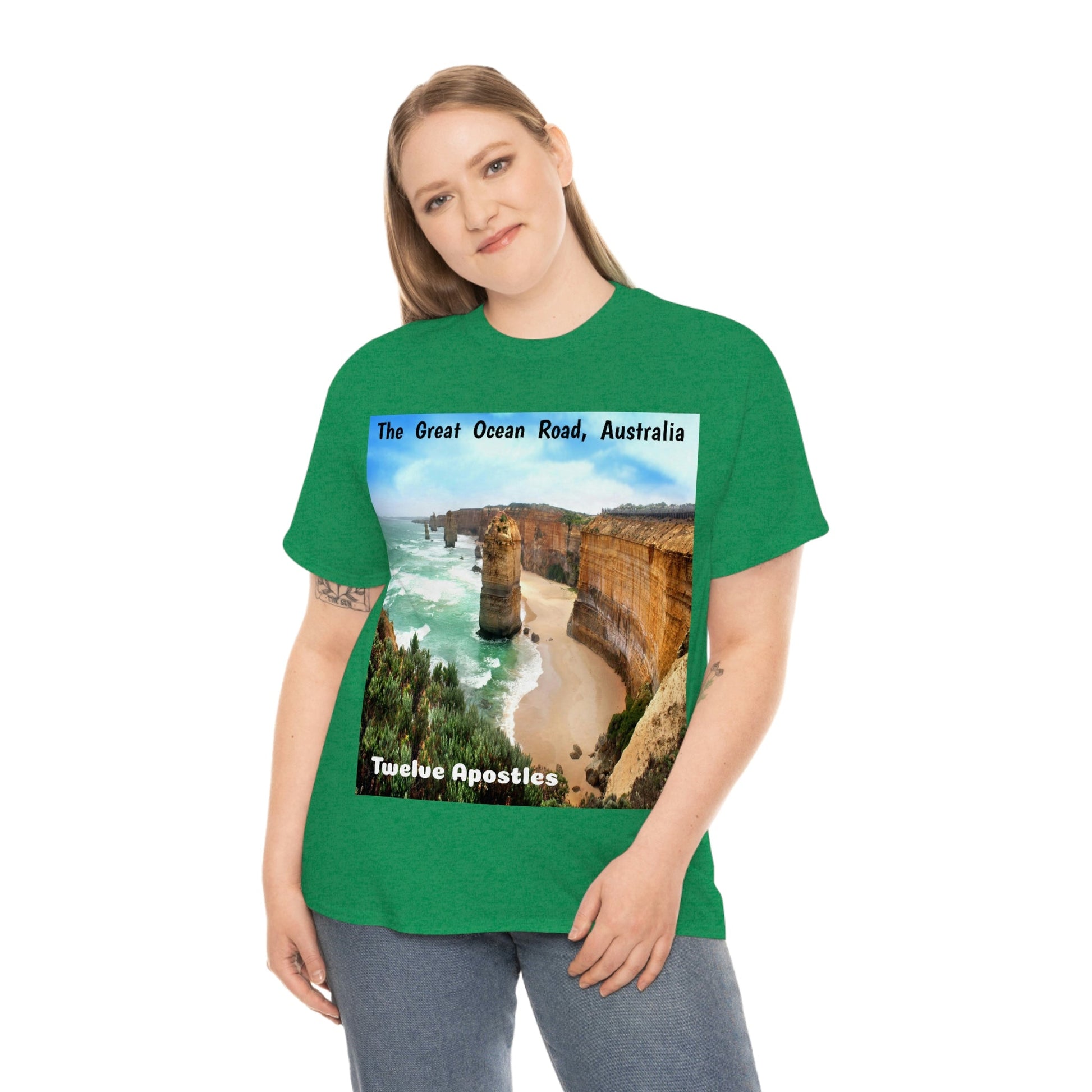 AU-PRINT UNISEX GILDAN 5000 - Heavy Cotton Tee - DAINTREE RAINFOREST National Park - Australia - Printed in AU by The Print Bar - Green Forest Home