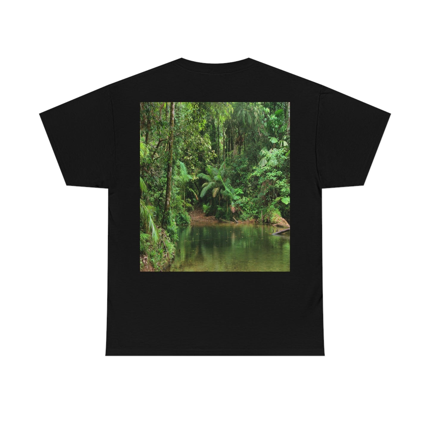 AU-PRINT UNISEX GILDAN 5000 - Heavy Cotton Tee - DAINTREE RAINFOREST National-Park - Australia - Printed in AU by The Print Bar - Green Forest Home