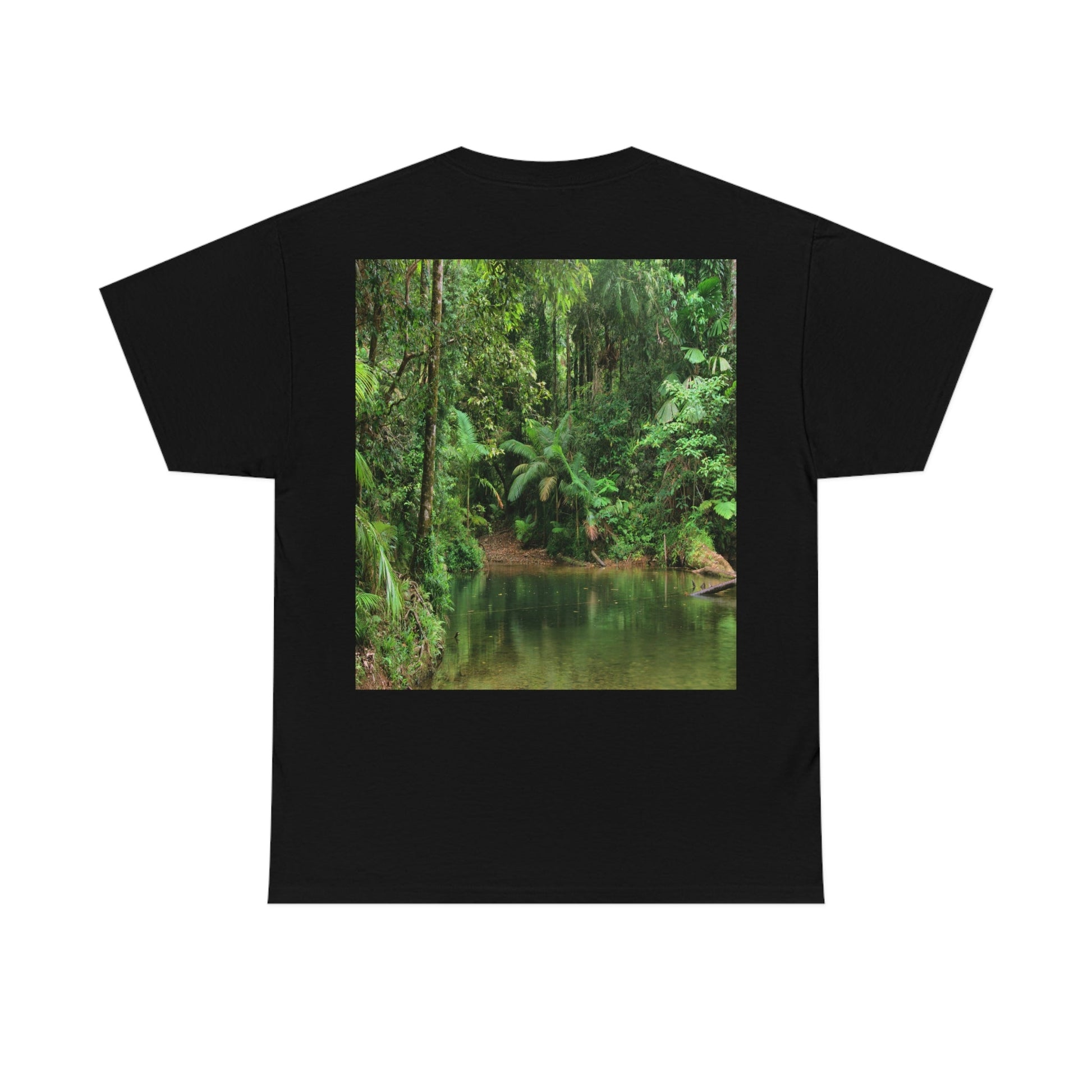 AU-PRINT UNISEX GILDAN 5000 - Heavy Cotton Tee - DAINTREE RAINFOREST National-Park - Australia - Printed in AU by The Print Bar - Green Forest Home