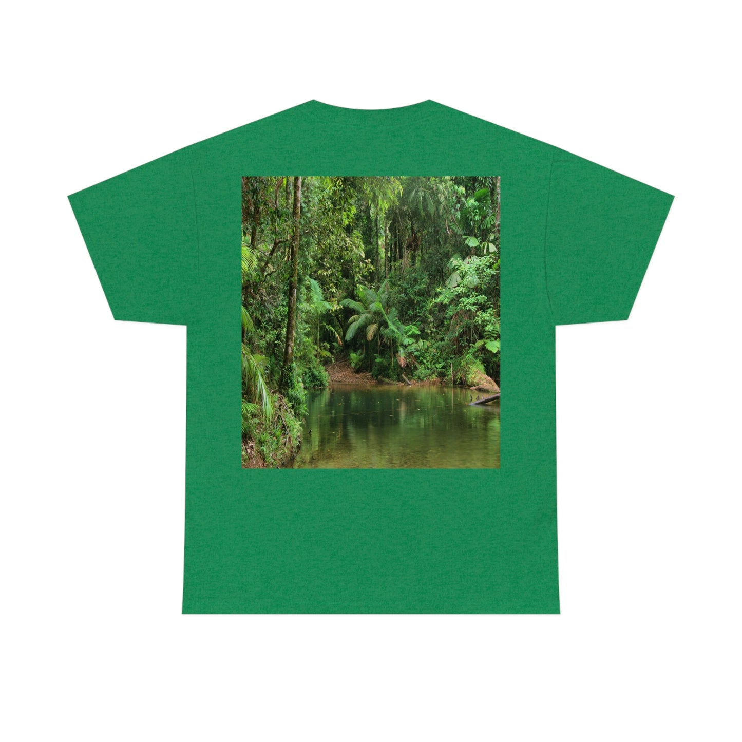 AU-PRINT UNISEX GILDAN 5000 - Heavy Cotton Tee - DAINTREE RAINFOREST National-Park - Australia - Printed in AU by The Print Bar - Green Forest Home