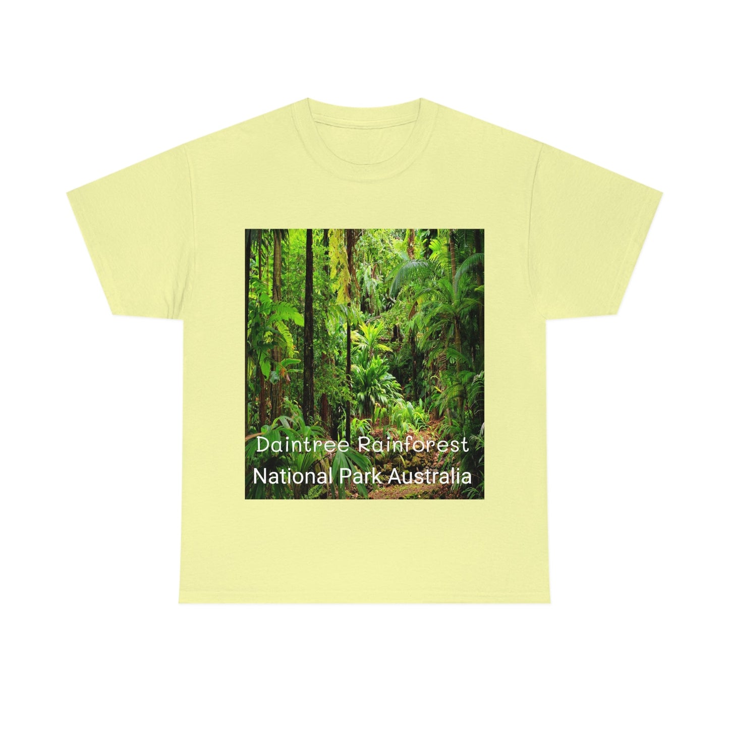 AU-PRINT UNISEX GILDAN 5000 - Heavy Cotton Tee - DAINTREE RAINFOREST National Park - Australia - Printed in AU by The Print Bar - Green Forest Home