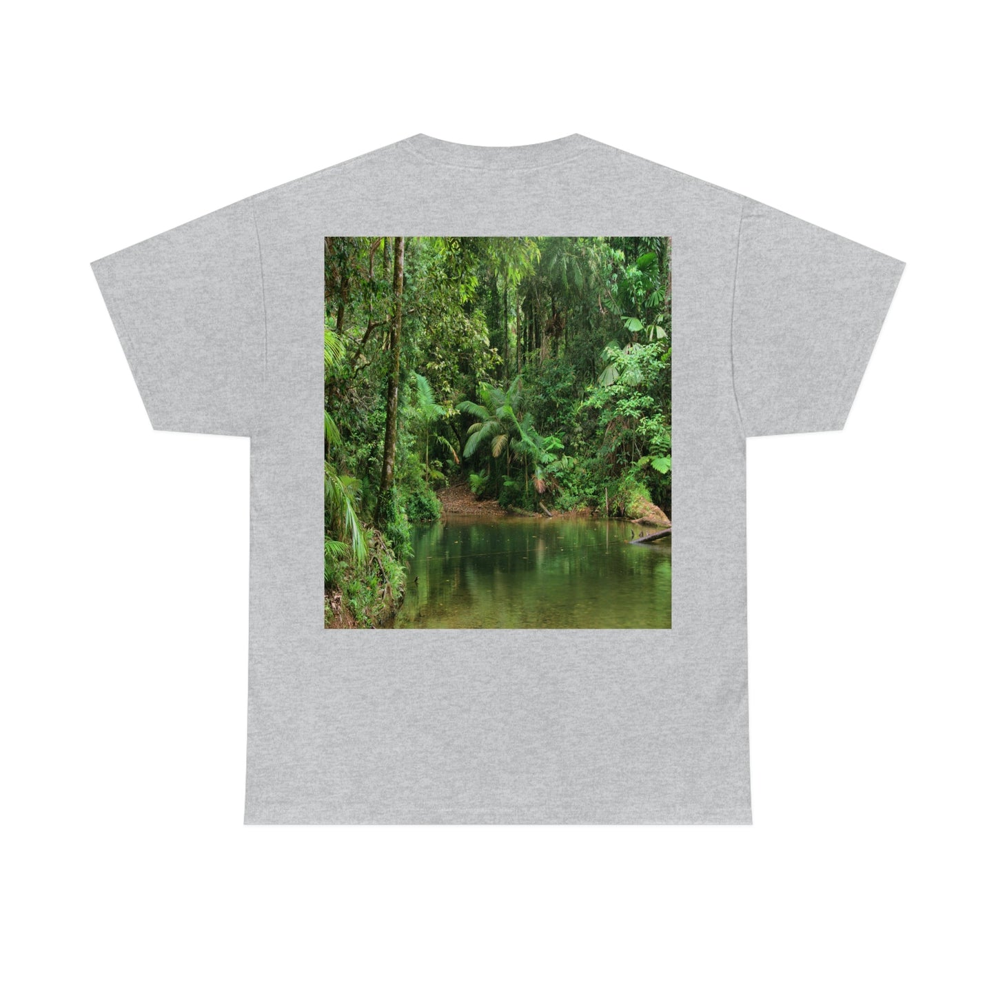 AU-PRINT UNISEX GILDAN 5000 - Heavy Cotton Tee - DAINTREE RAINFOREST National-Park - Australia - Printed in AU by The Print Bar - Green Forest Home