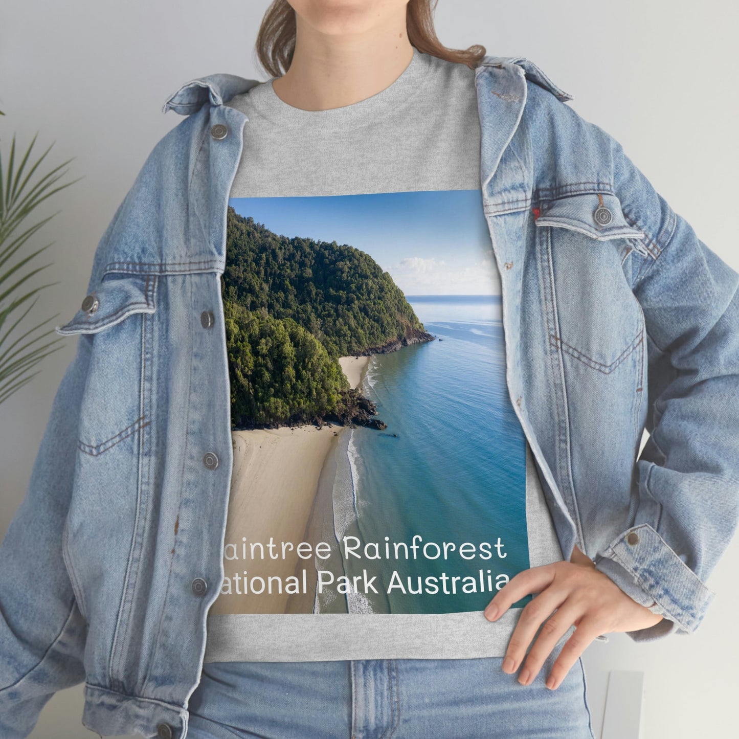 AU-PRINT UNISEX GILDAN 5000 - Heavy Cotton Tee - DAINTREE RAINFOREST National Park - Australia - Printed in AU by The Print Bar - Green Forest Home