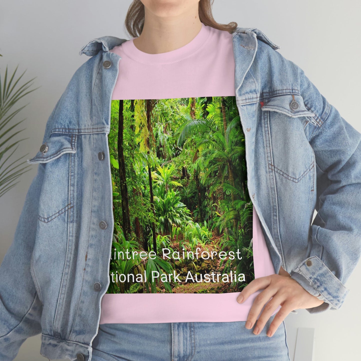 AU-PRINT UNISEX GILDAN 5000 - Heavy Cotton Tee - DAINTREE RAINFOREST National Park - Australia - Printed in AU by The Print Bar - Green Forest Home