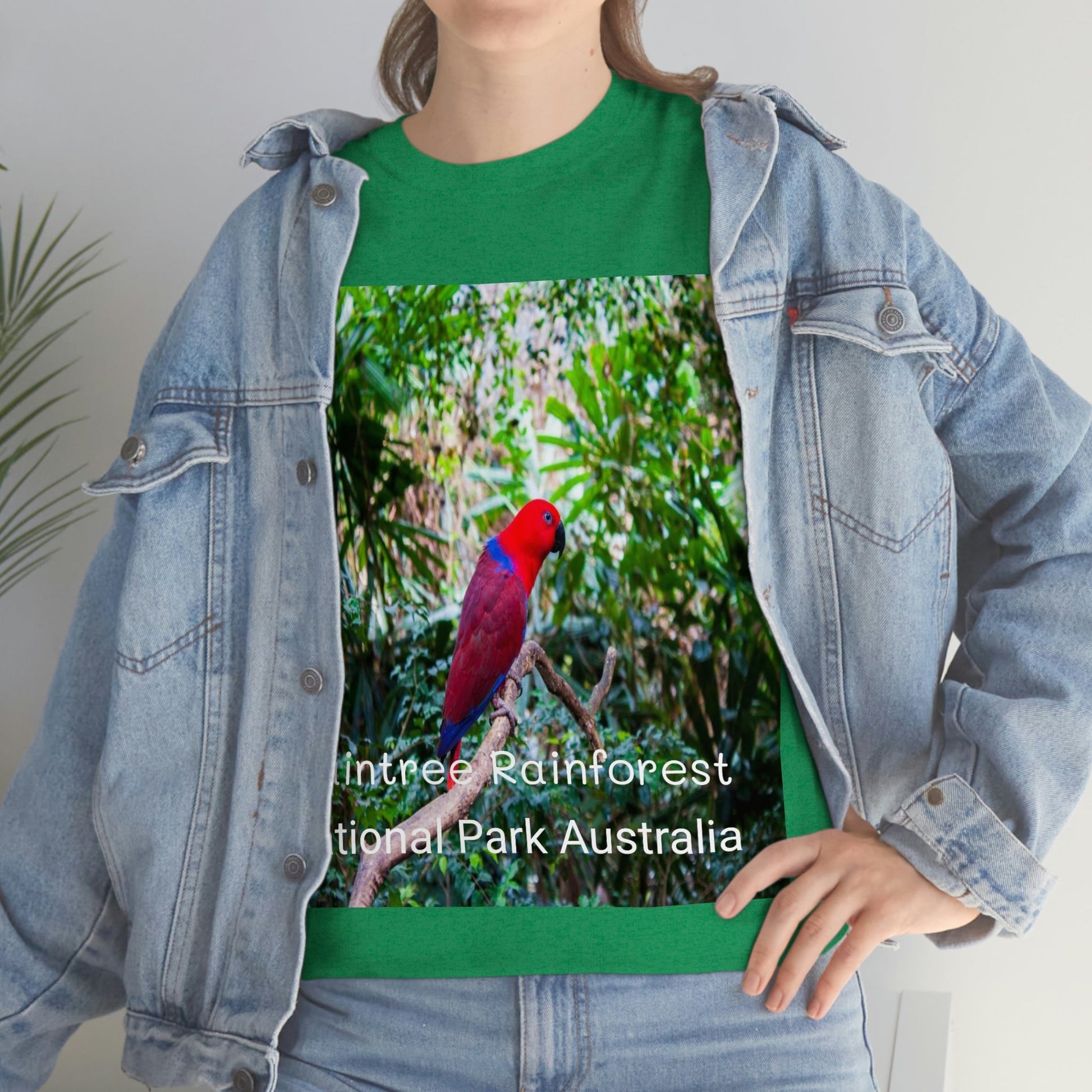 AU-PRINT UNISEX GILDAN 5000 - Heavy Cotton Tee - DAINTREE RAINFOREST National Park - Australia - Printed in AU by The Print Bar - Green Forest Home