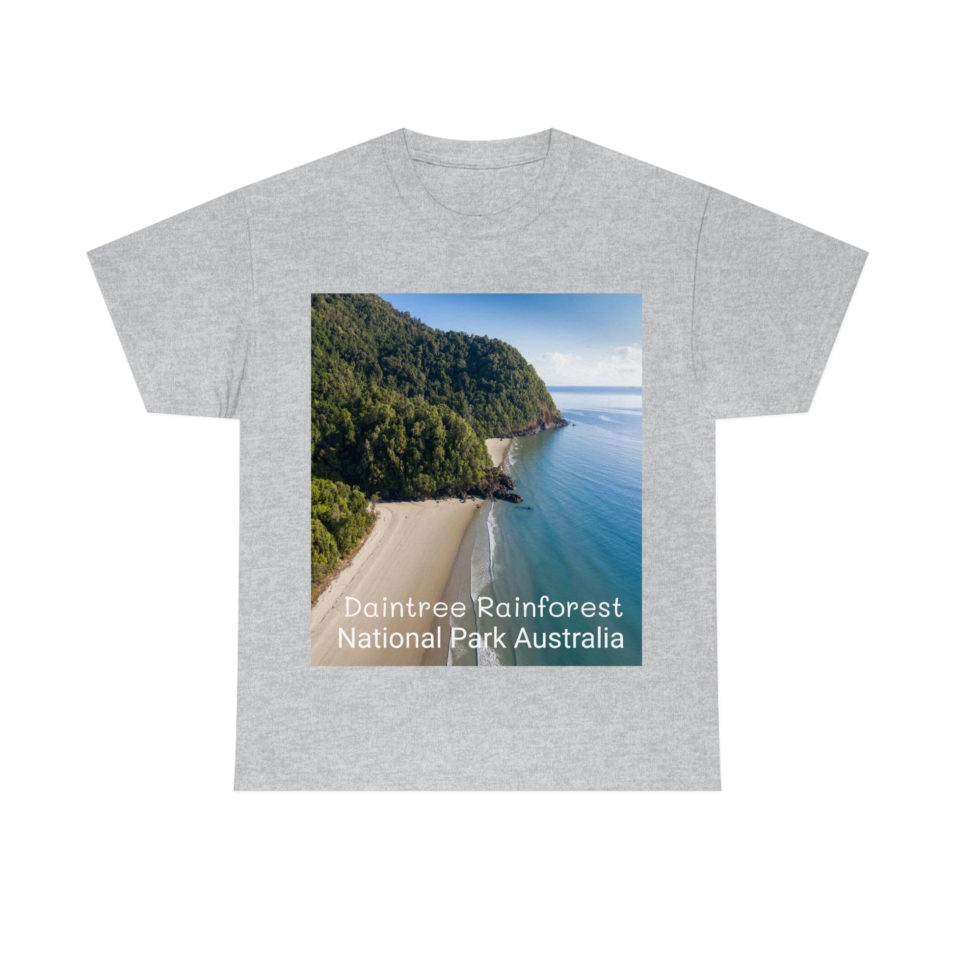 AU-PRINT UNISEX GILDAN 5000 - Heavy Cotton Tee - DAINTREE RAINFOREST National Park - Australia - Printed in AU by The Print Bar - Green Forest Home