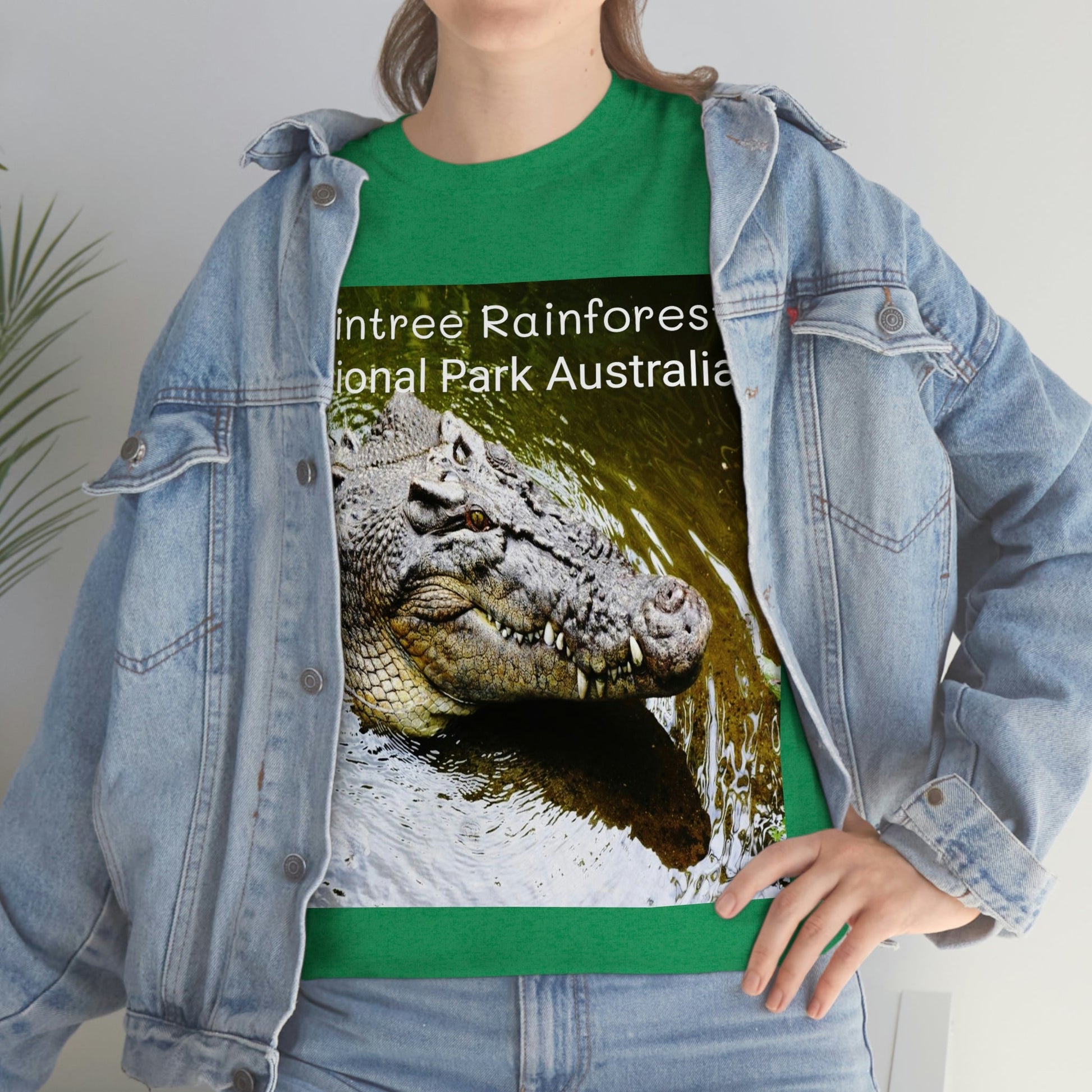 AU-PRINT UNISEX GILDAN 5000 - Heavy Cotton Tee - DAINTREE RAINFOREST National-Park - Australia - Printed in AU by The Print Bar - Green Forest Home