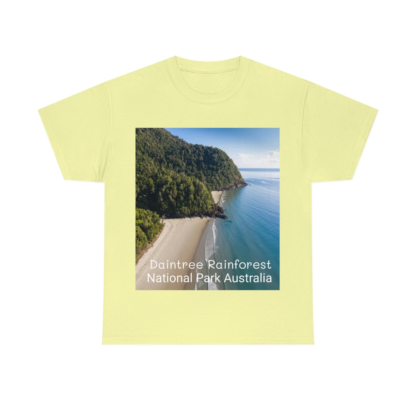 AU-PRINT UNISEX GILDAN 5000 - Heavy Cotton Tee - DAINTREE RAINFOREST National Park - Australia - Printed in AU by The Print Bar - Green Forest Home