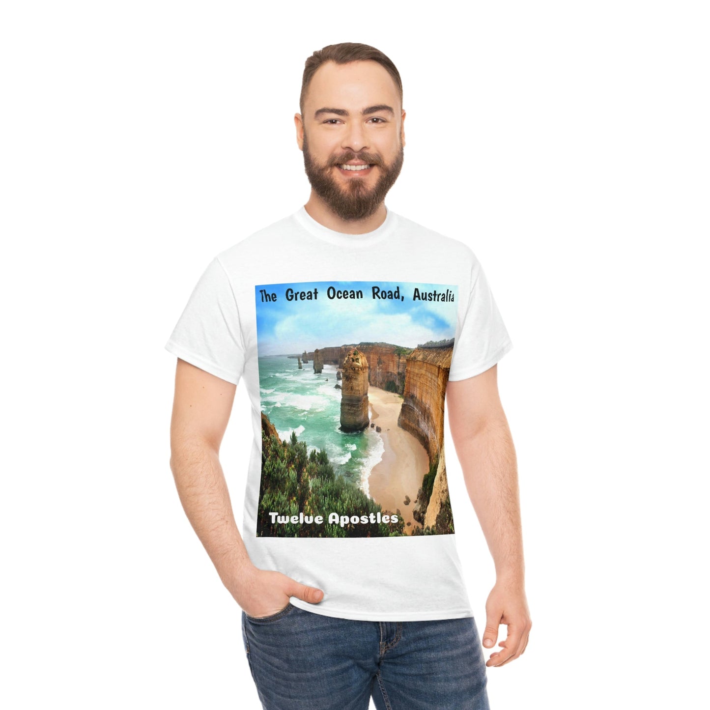 AU-PRINT UNISEX GILDAN 5000 - Heavy Cotton Tee - DAINTREE RAINFOREST National Park - Australia - Printed in AU by The Print Bar - Green Forest Home