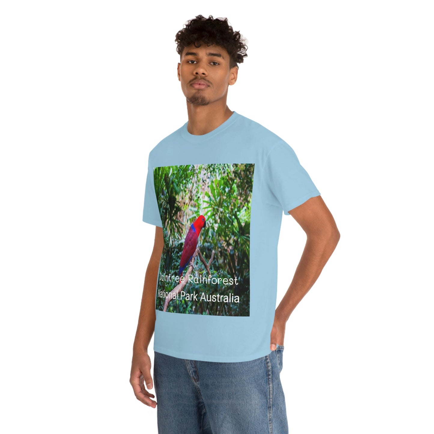 AU-PRINT UNISEX GILDAN 5000 - Heavy Cotton Tee - DAINTREE RAINFOREST National Park - Australia - Printed in AU by The Print Bar - Green Forest Home