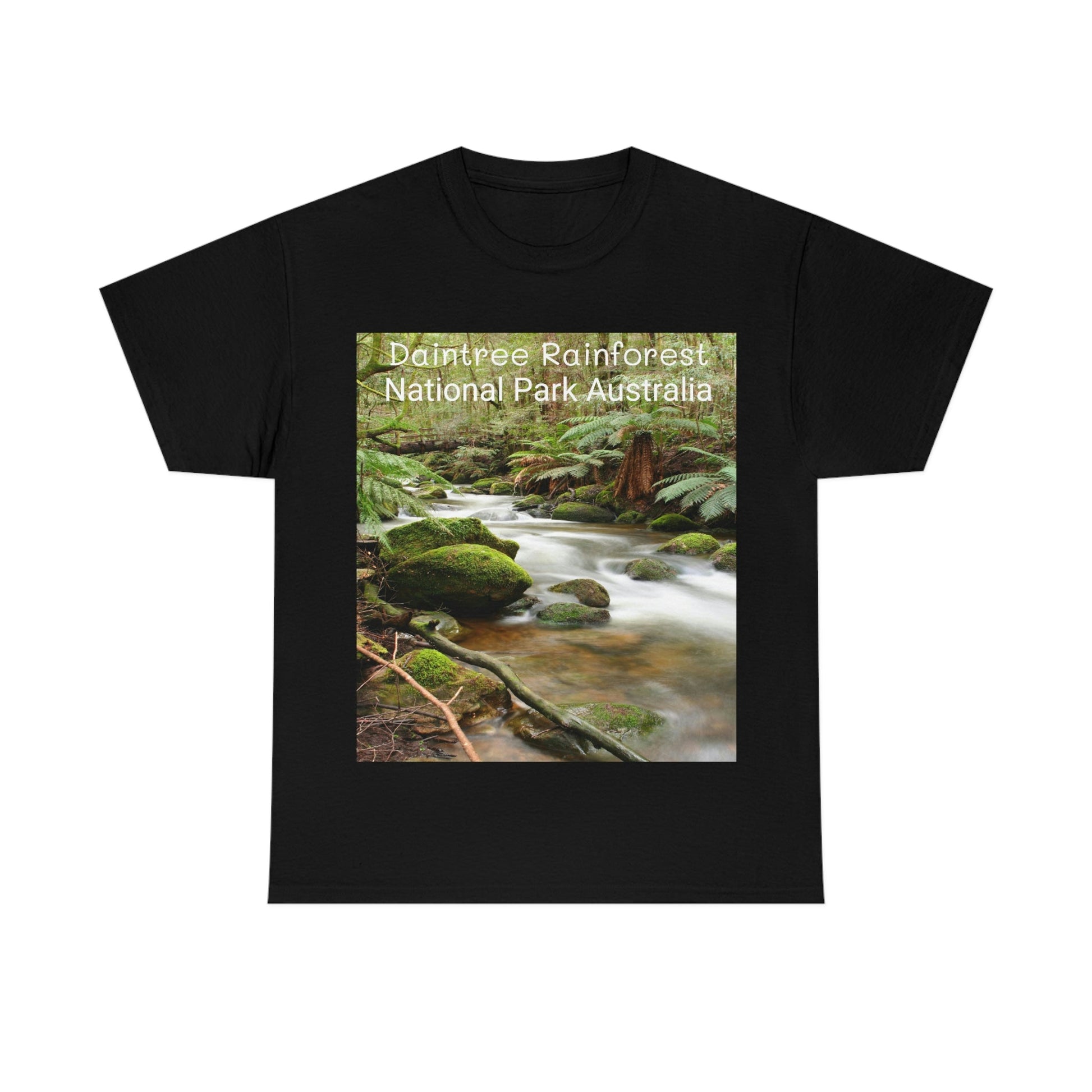 AU-PRINT UNISEX GILDAN 5000 - Heavy Cotton Tee - DAINTREE RAINFOREST National Park - Australia - Printed in AU by The Print Bar - Green Forest Home