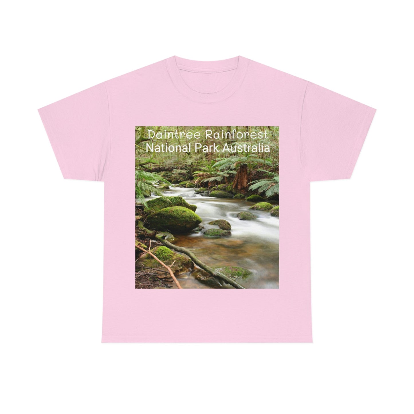 AU-PRINT UNISEX GILDAN 5000 - Heavy Cotton Tee - DAINTREE RAINFOREST National Park - Australia - Printed in AU by The Print Bar - Green Forest Home