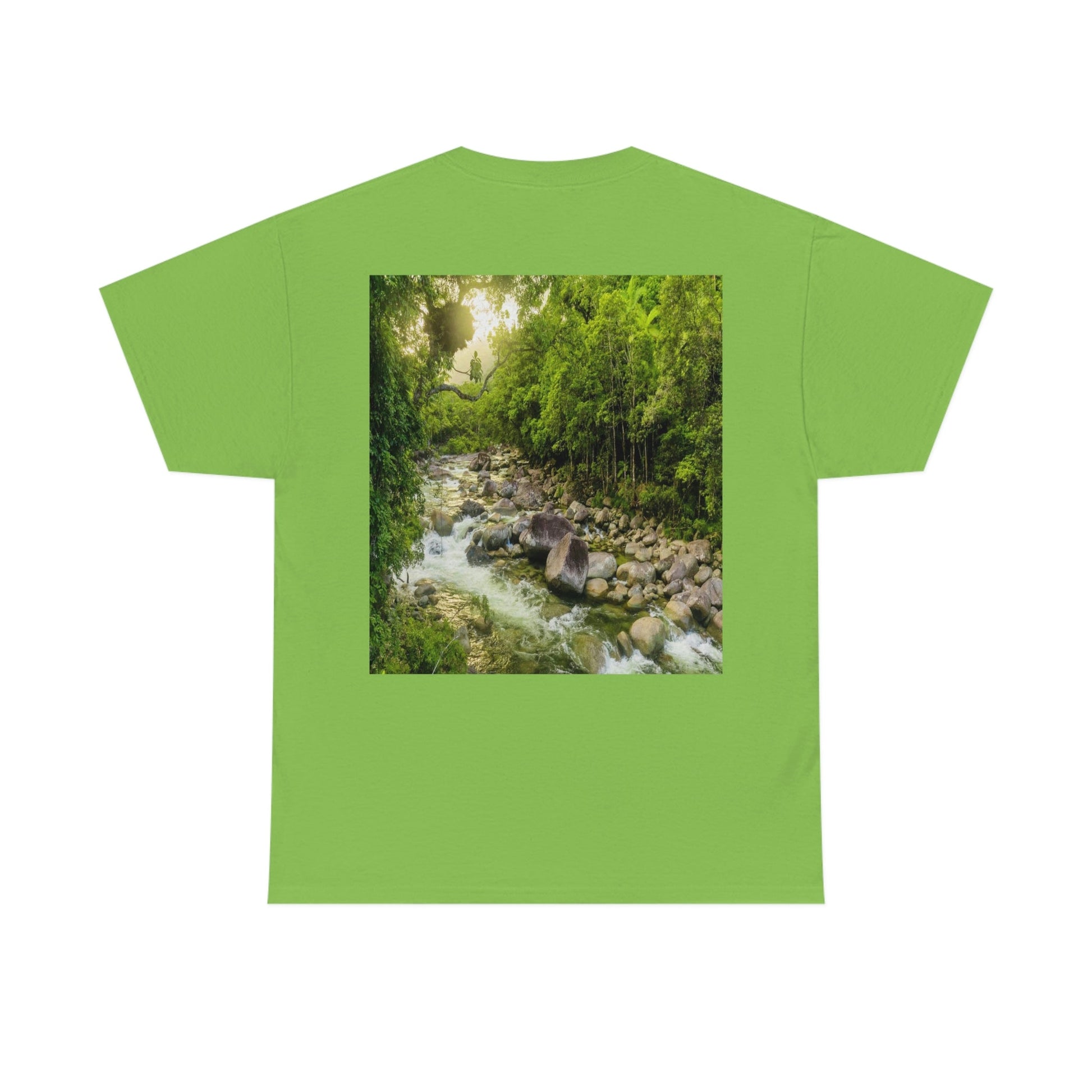 AU-PRINT UNISEX GILDAN 5000 - Heavy Cotton Tee - DAINTREE RAINFOREST National Park - Australia - Printed in AU by The Print Bar - Green Forest Home