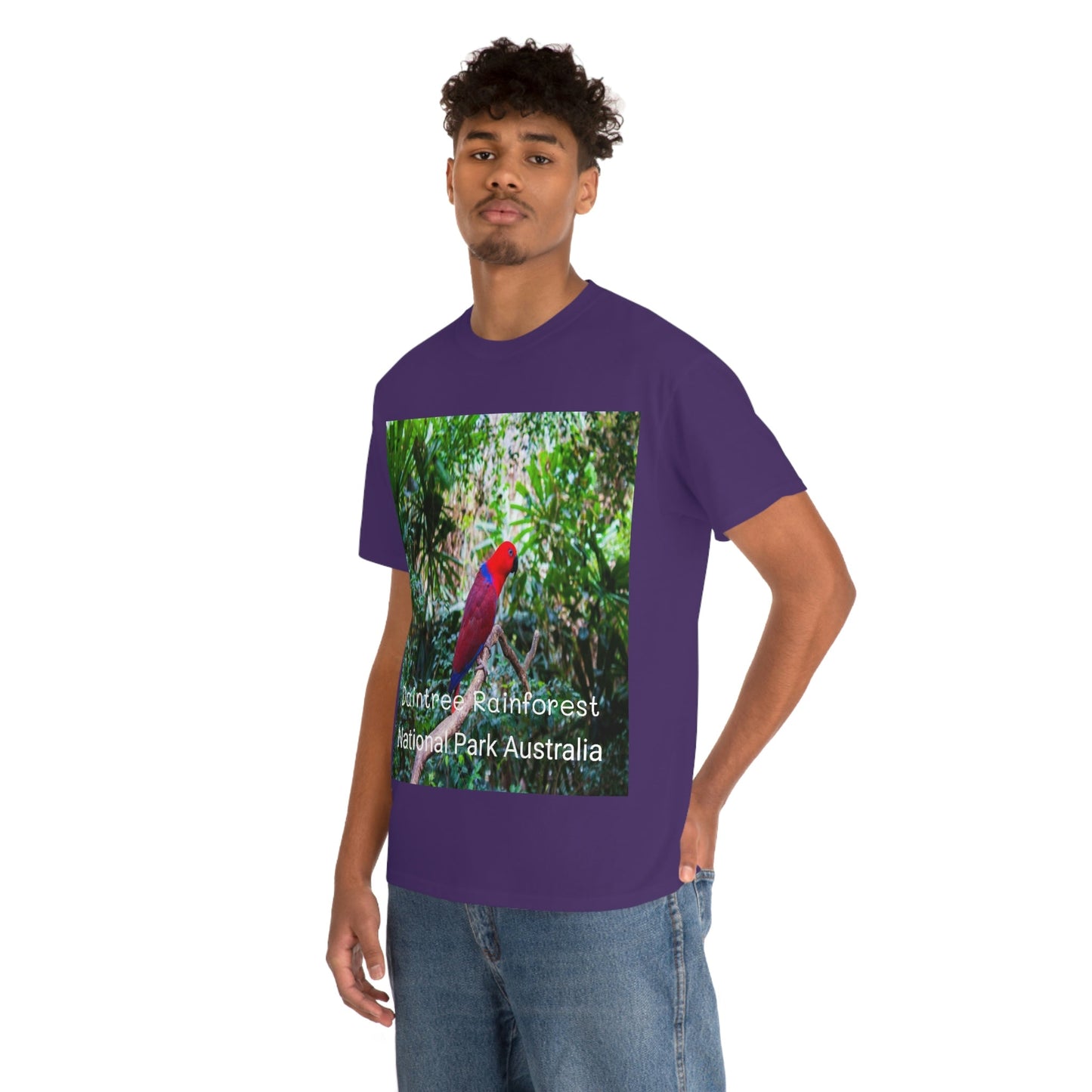 AU-PRINT UNISEX GILDAN 5000 - Heavy Cotton Tee - DAINTREE RAINFOREST National Park - Australia - Printed in AU by The Print Bar - Green Forest Home