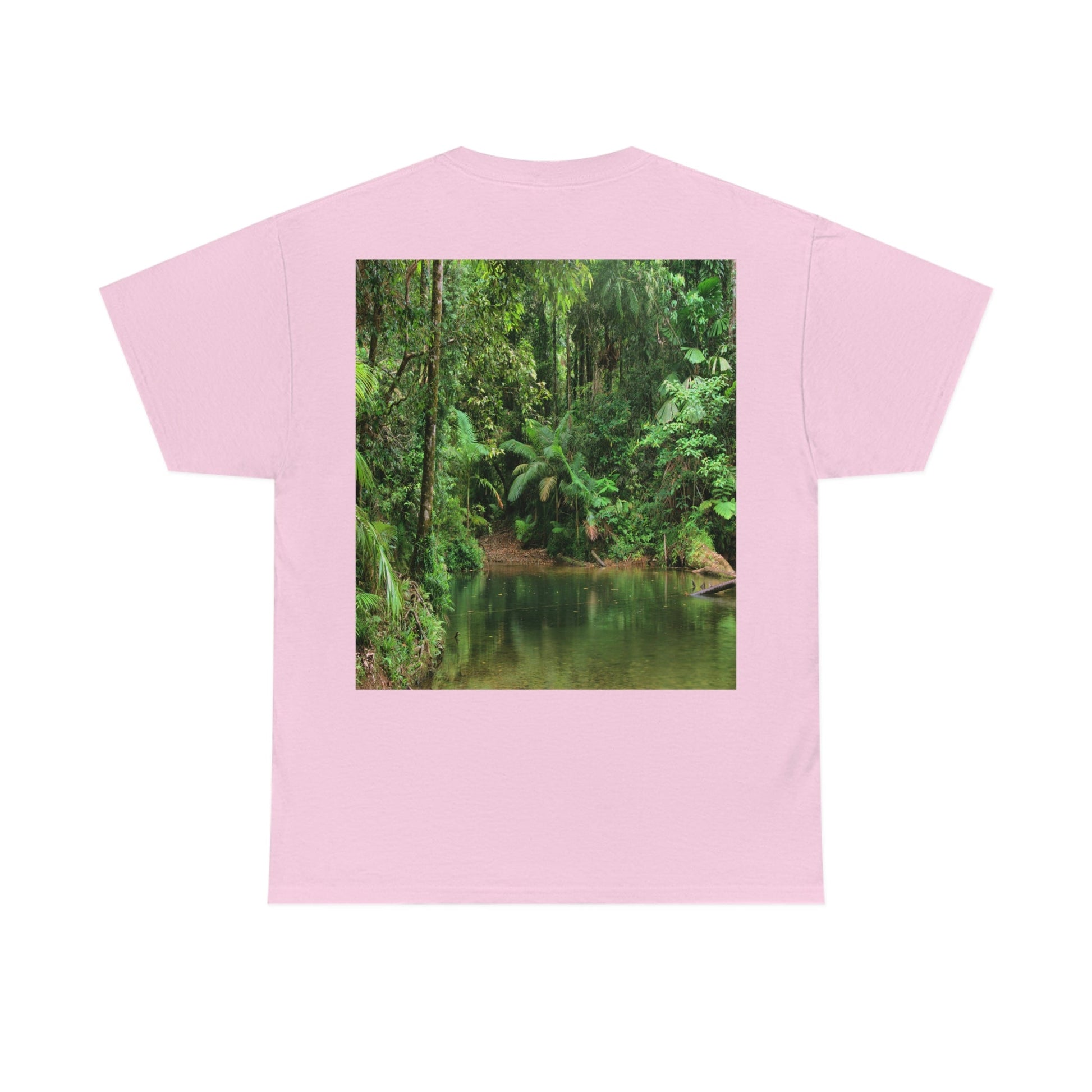 AU-PRINT UNISEX GILDAN 5000 - Heavy Cotton Tee - DAINTREE RAINFOREST National-Park - Australia - Printed in AU by The Print Bar - Green Forest Home