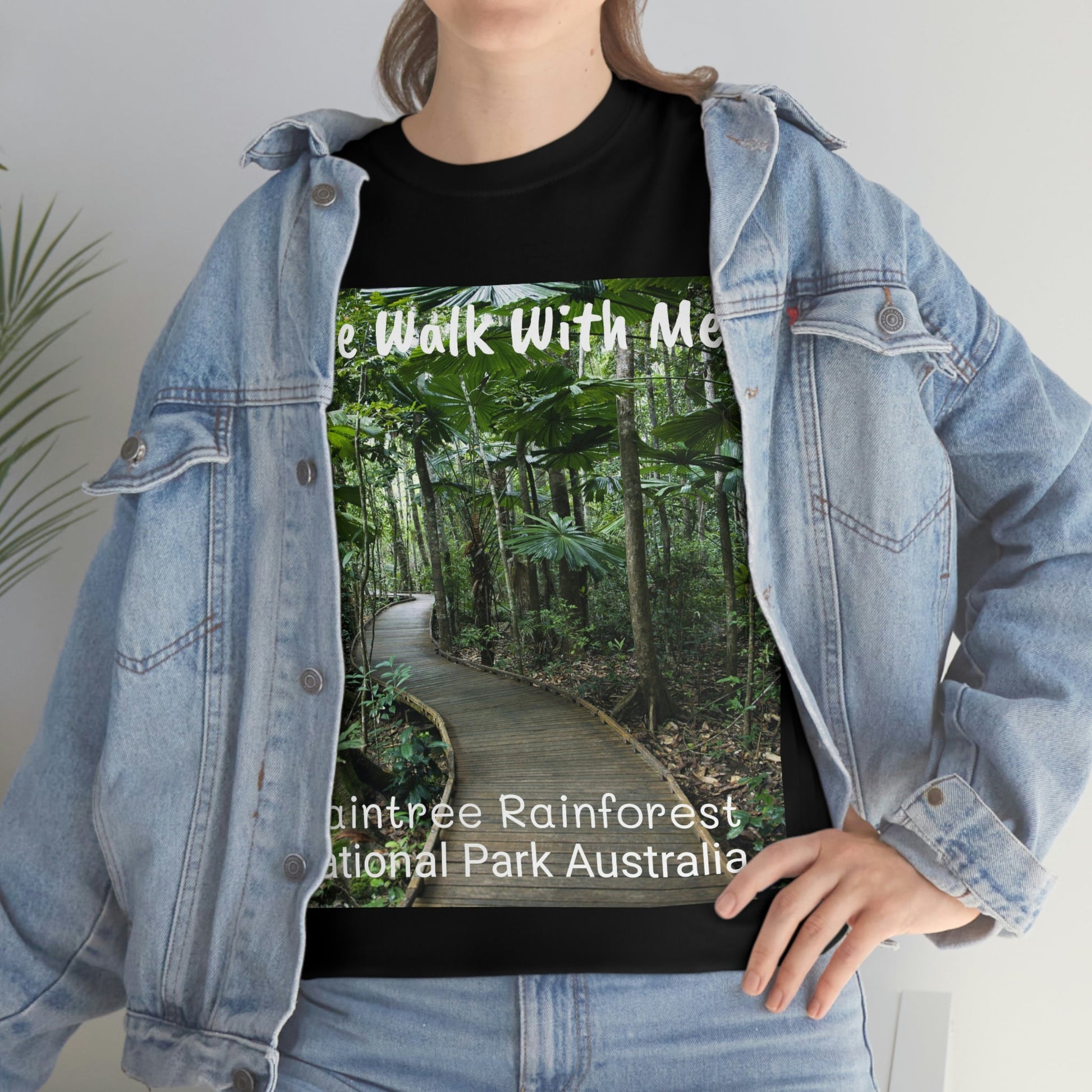 AU-PRINT UNISEX GILDAN 5000 - Heavy Cotton Tee - DAINTREE RAINFOREST National Park - Australia - Printed in AU by The Print Bar - Green Forest Home