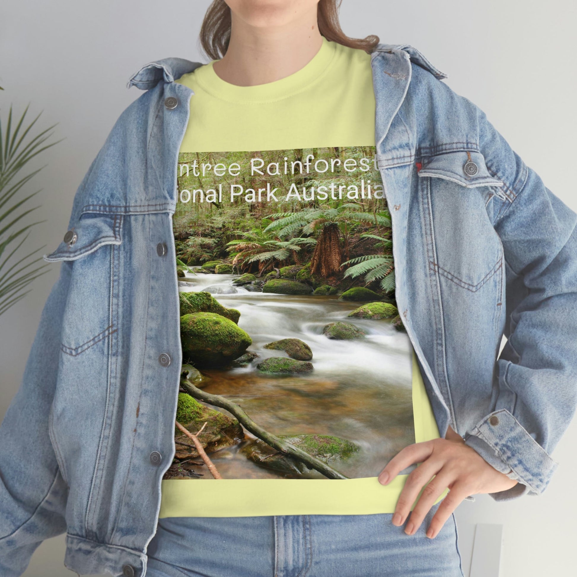 AU-PRINT UNISEX GILDAN 5000 - Heavy Cotton Tee - DAINTREE RAINFOREST National Park - Australia - Printed in AU by The Print Bar - Green Forest Home