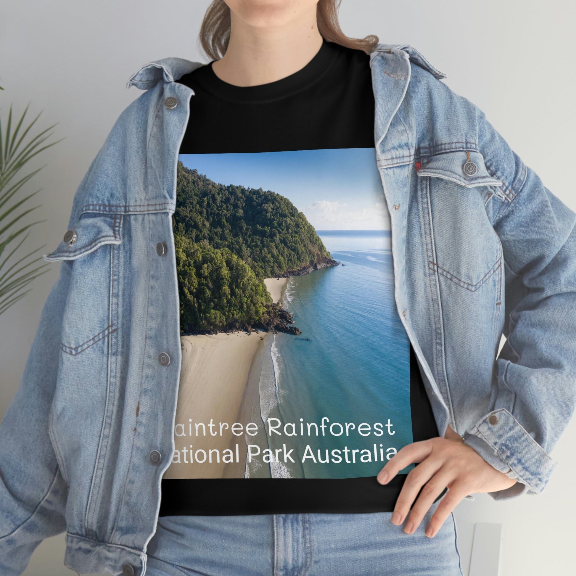 AU-PRINT UNISEX GILDAN 5000 - Heavy Cotton Tee - DAINTREE RAINFOREST National Park - Australia - Printed in AU by The Print Bar - Green Forest Home