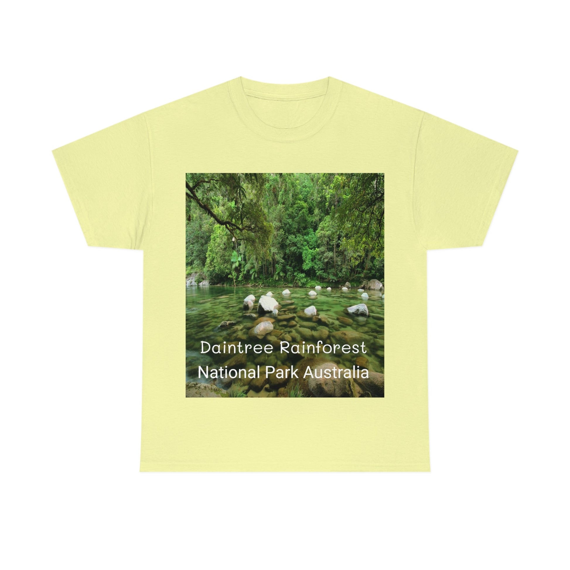 AU-PRINT UNISEX GILDAN 5000 - Heavy Cotton Tee - DAINTREE RAINFOREST National Park - Australia - Printed in AU by The Print Bar - Green Forest Home