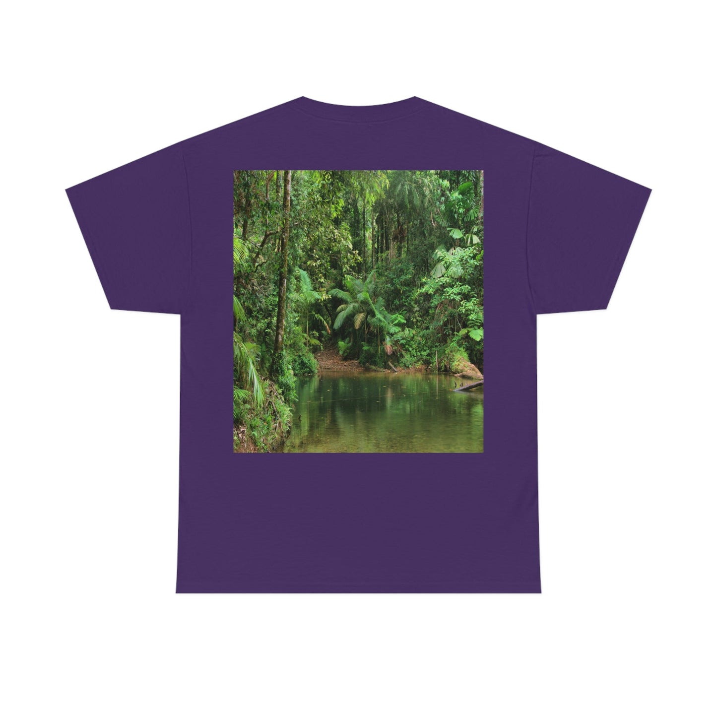 AU-PRINT UNISEX GILDAN 5000 - Heavy Cotton Tee - DAINTREE RAINFOREST National-Park - Australia - Printed in AU by The Print Bar - Green Forest Home