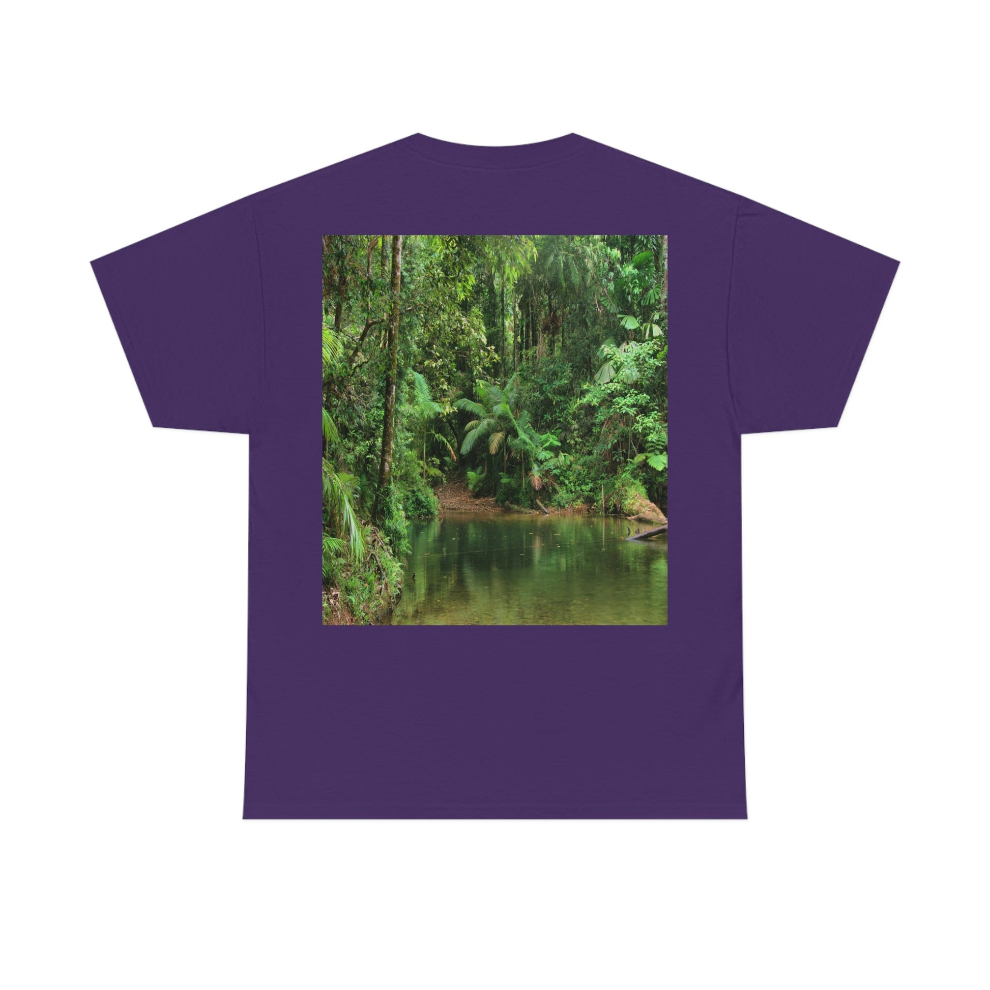 AU-PRINT UNISEX GILDAN 5000 - Heavy Cotton Tee - DAINTREE RAINFOREST National-Park - Australia - Printed in AU by The Print Bar - Green Forest Home