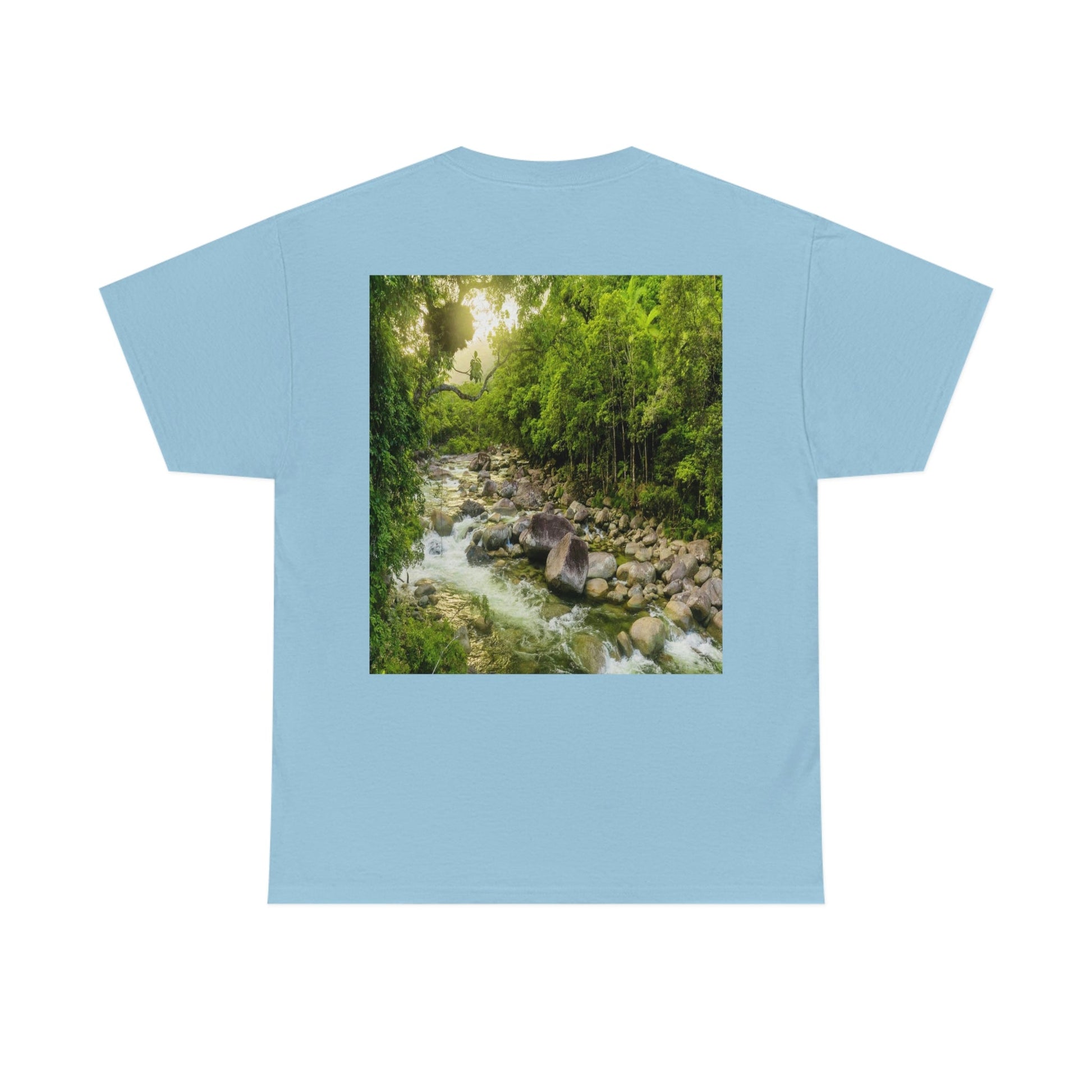 AU-PRINT UNISEX GILDAN 5000 - Heavy Cotton Tee - DAINTREE RAINFOREST National Park - Australia - Printed in AU by The Print Bar - Green Forest Home