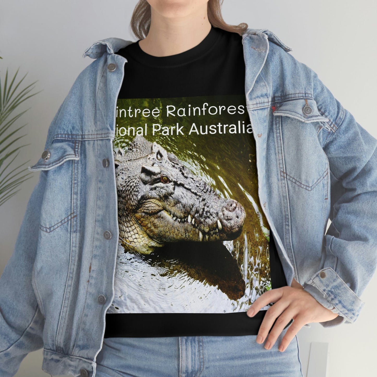 AU-PRINT UNISEX GILDAN 5000 - Heavy Cotton Tee - DAINTREE RAINFOREST National-Park - Australia - Printed in AU by The Print Bar - Green Forest Home